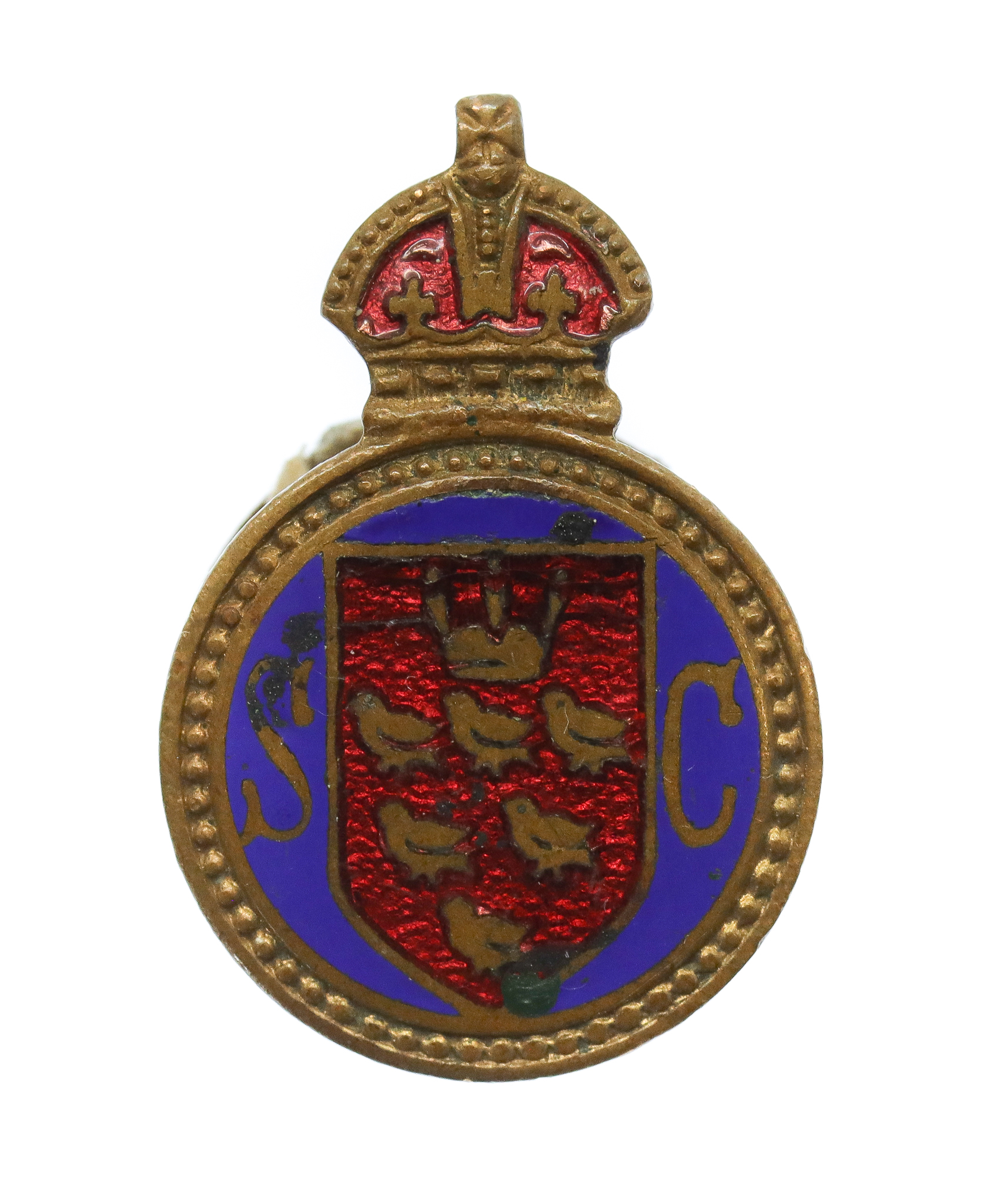 East Sussex Special Constabulary Enamelled Lapel Badge - King's Crown