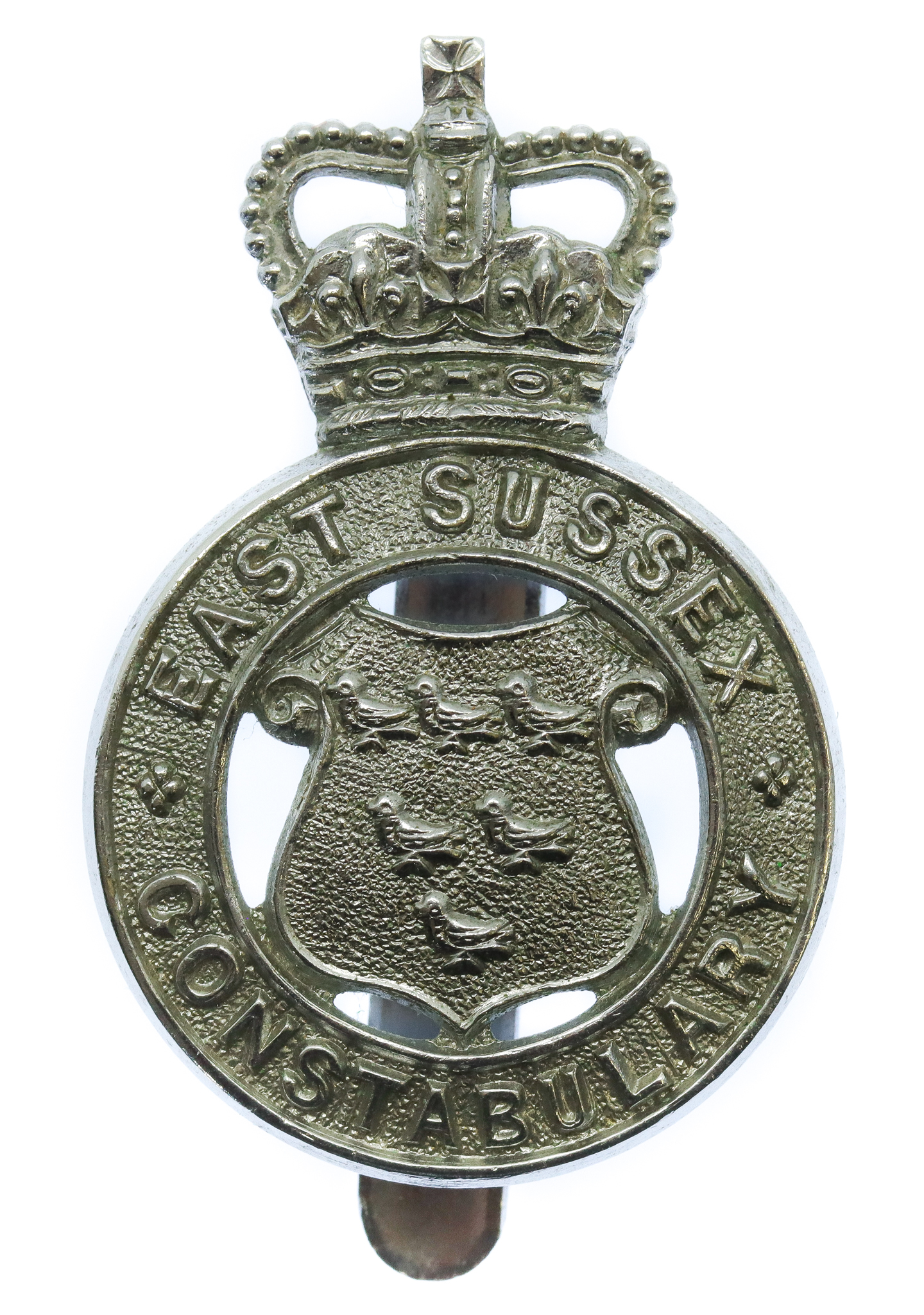 East Sussex Constabulary Cap Badge - Queen's Crown
