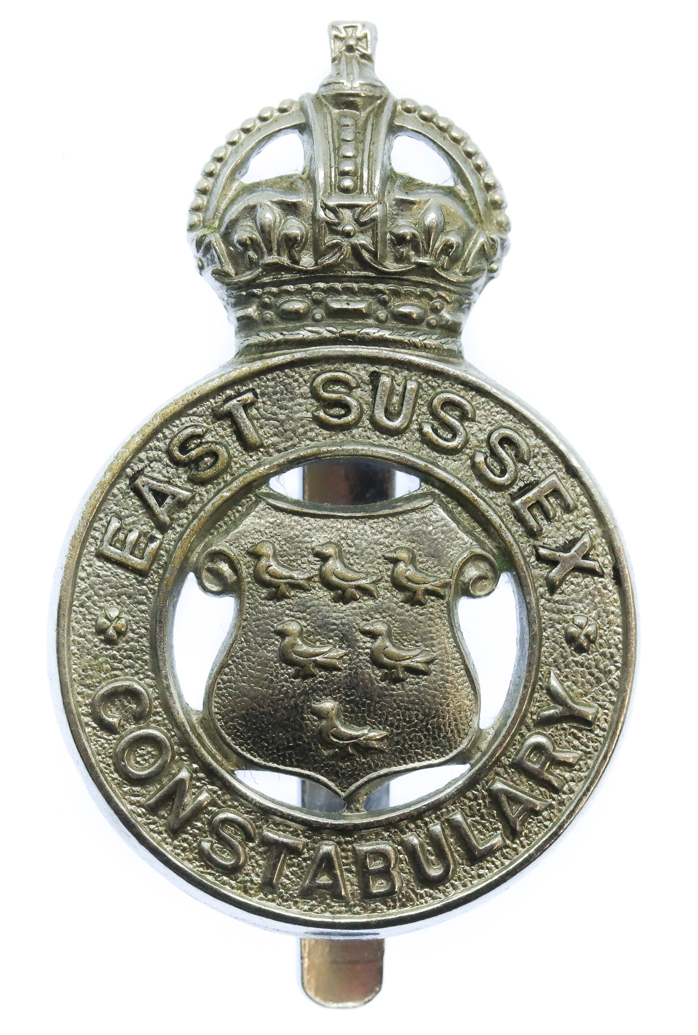 East Sussex Constabulary Cap Badge - King's Crown