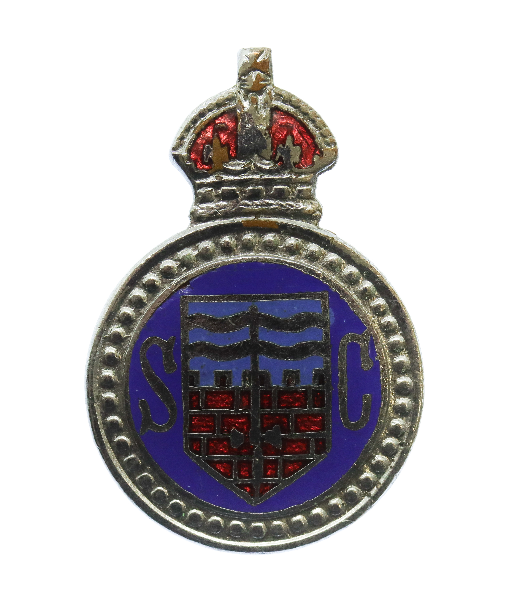 Bath City Police Special Constabulary Enamelled Lapel Badge - King's Crown