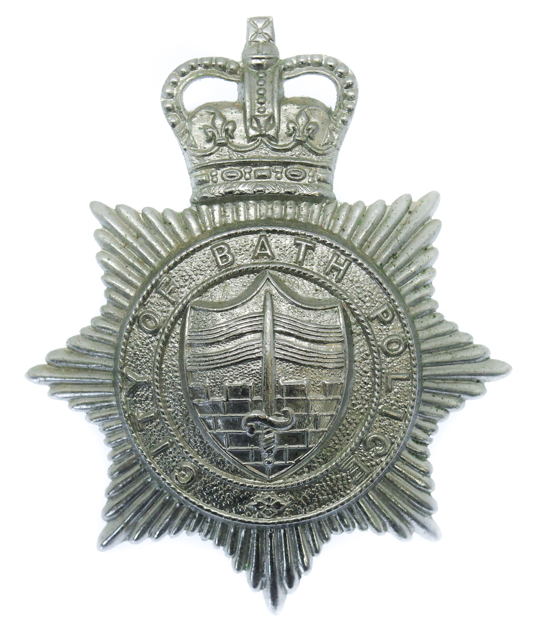 Bath City Police Cap Badge - Queen's Crown