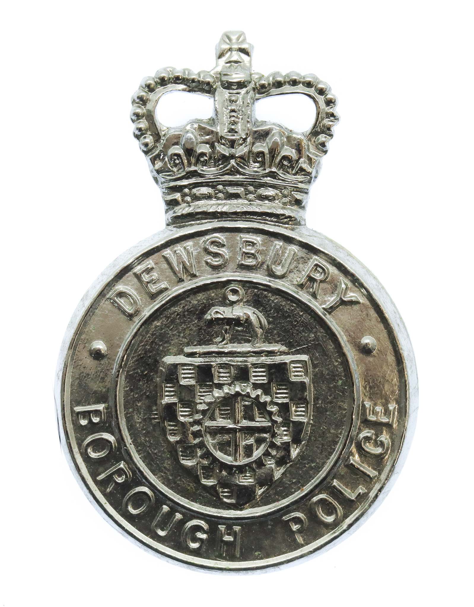 Dewsbury Borough Police Cap Badge - Queen's Crown