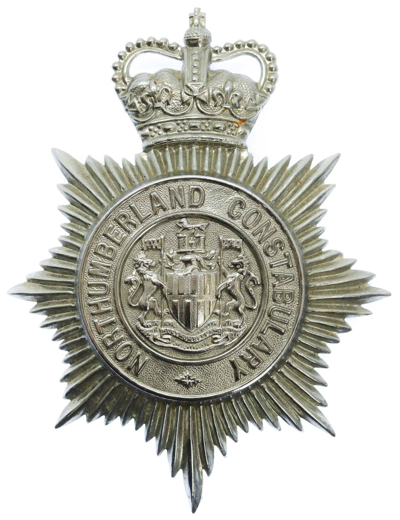 Northumberland Constabulary Helmet Plate - Queen's Crown