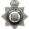 Northumberland Constabulary Senior Officer's Enamelled Cap Badge - King's Crown