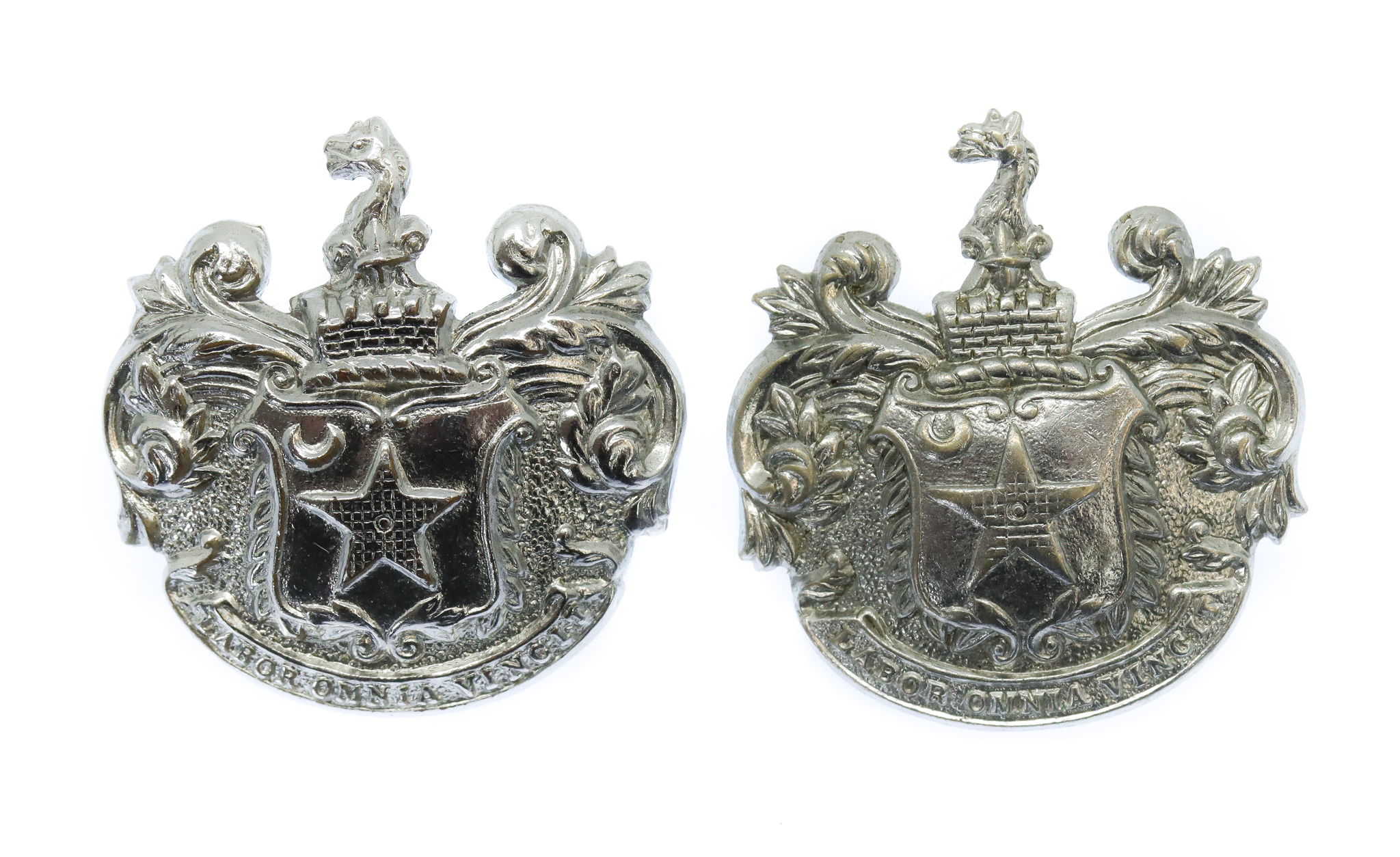 Pair of Ashton -under-Lyne Police Collar Badges