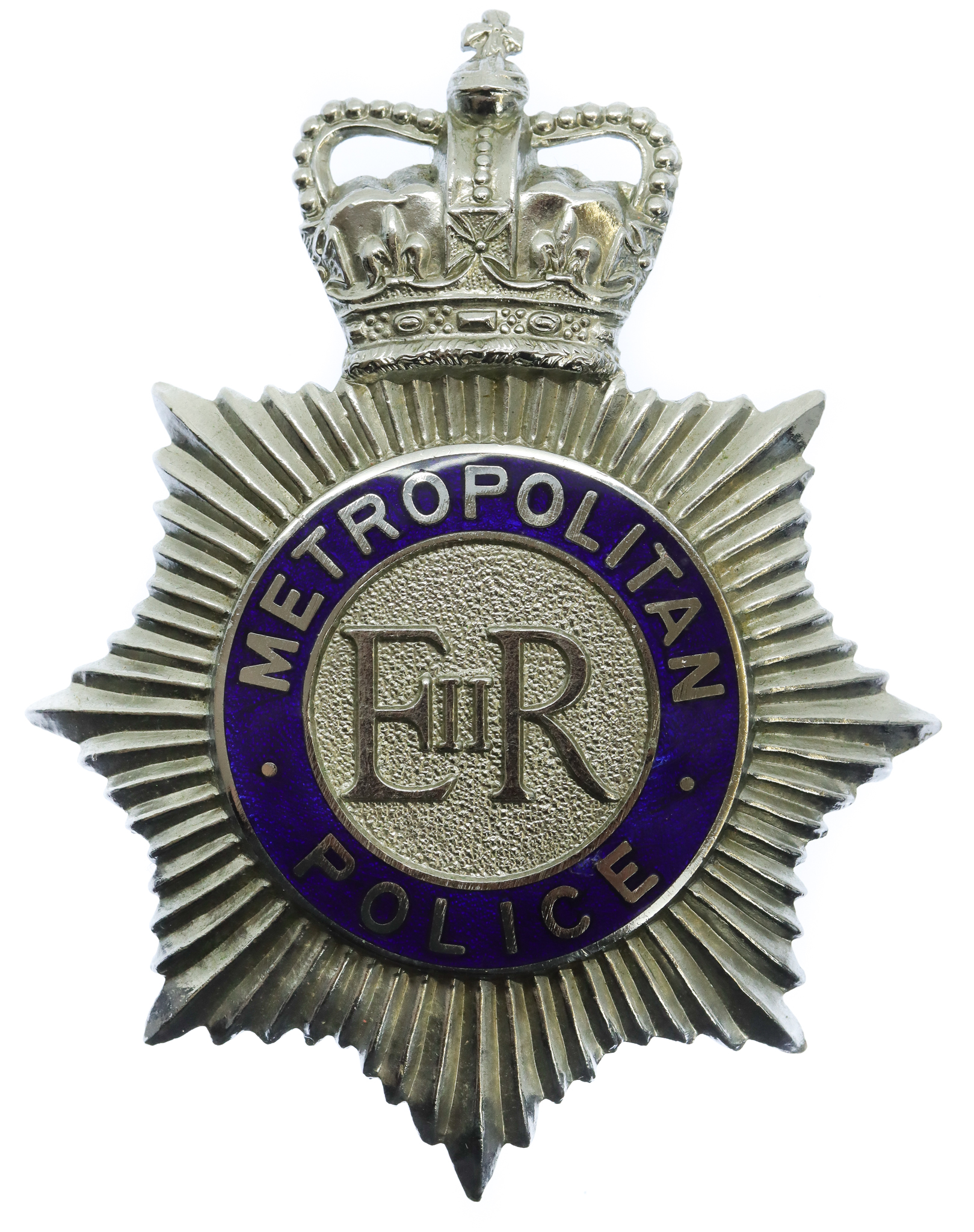 Metropolitan Police Enamelled Helmet Plate - Queen's Crown