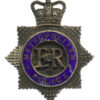 Metropolitan Police Senior Officer's Silver & Enamel Cap Badge - Queen's Crown