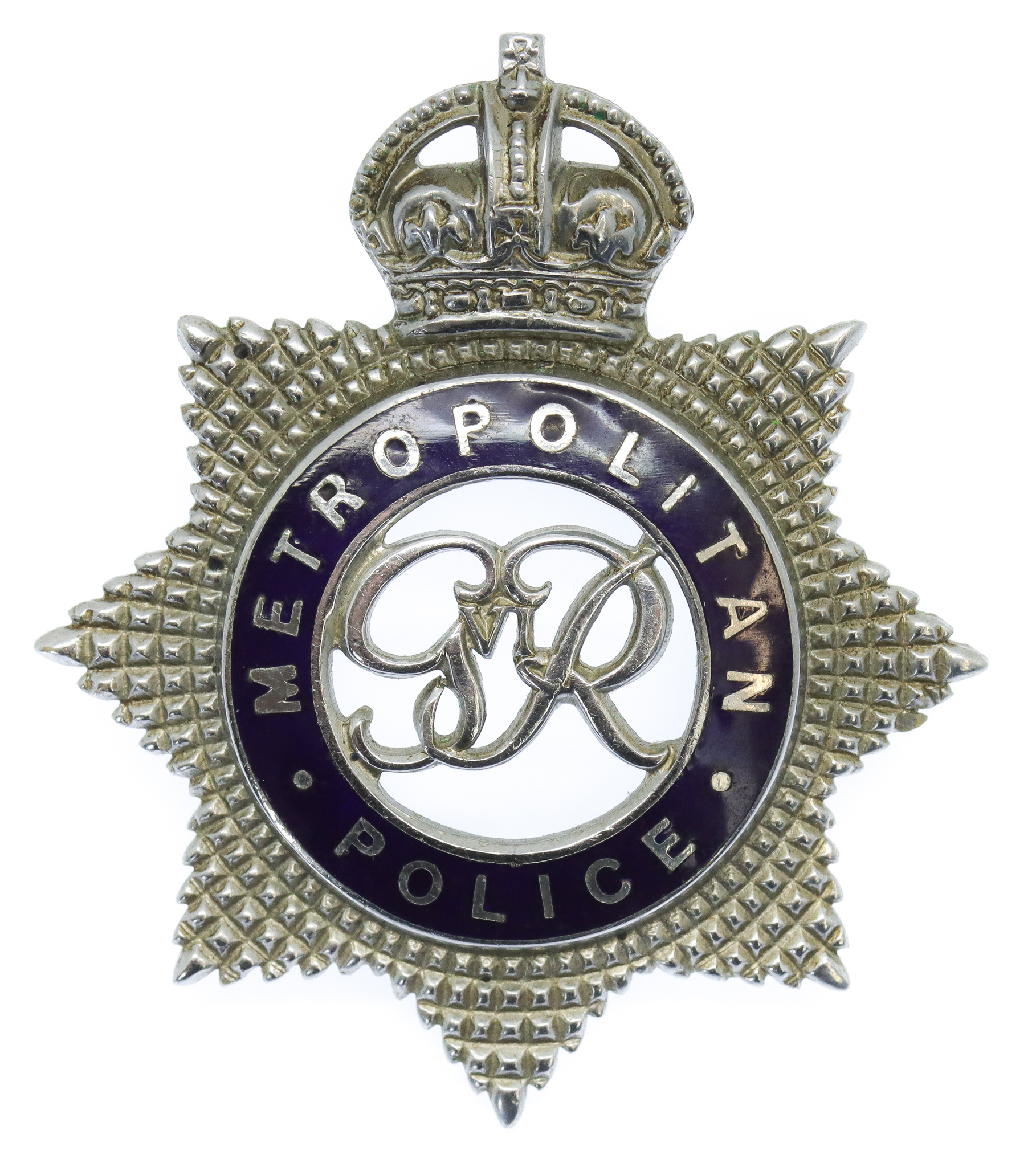George VI Metropolitan Police Senior Officer's Enamelled Cap Badge