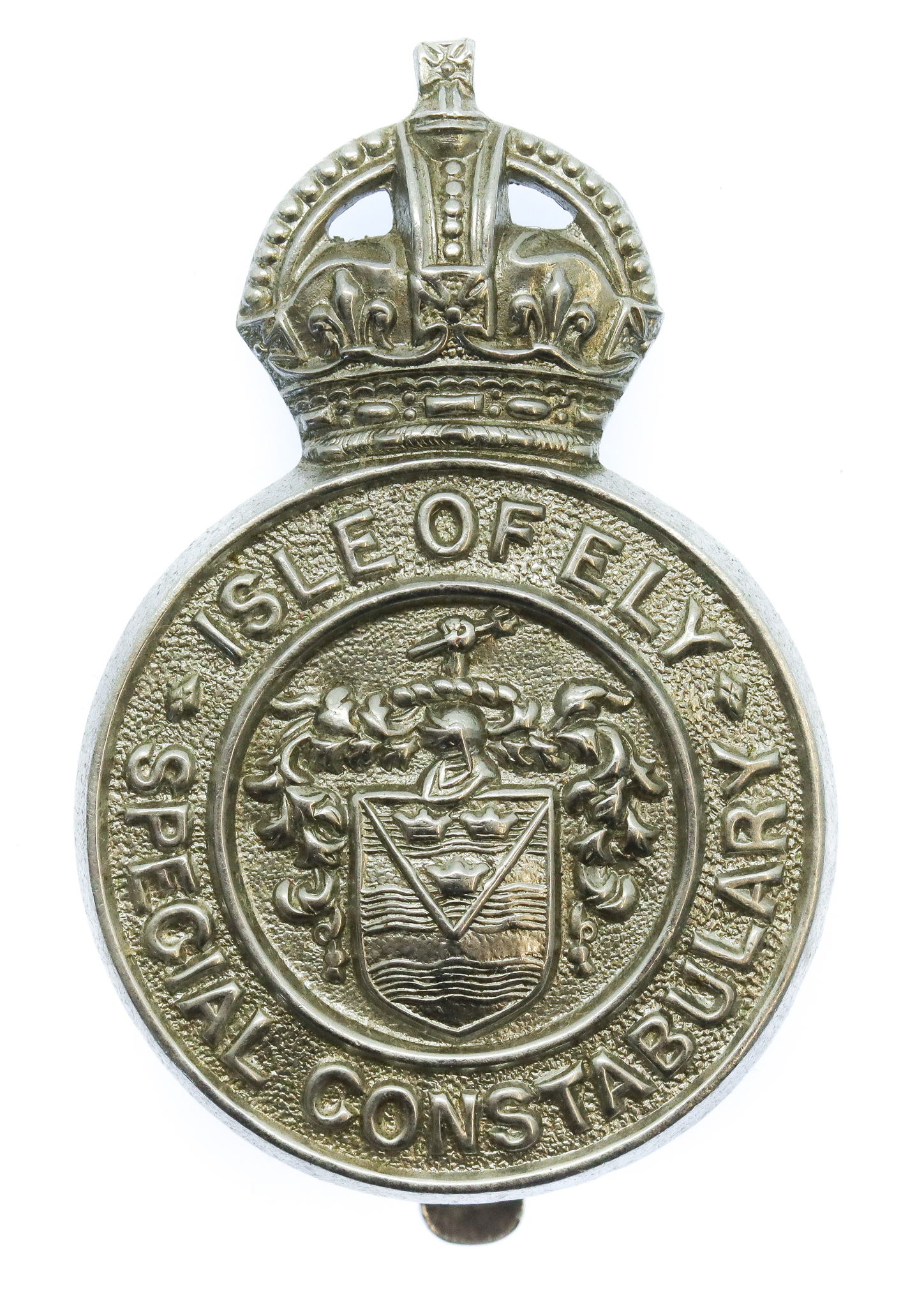 Isle of Ely Special Constabulary Cap Badge - King's Crown