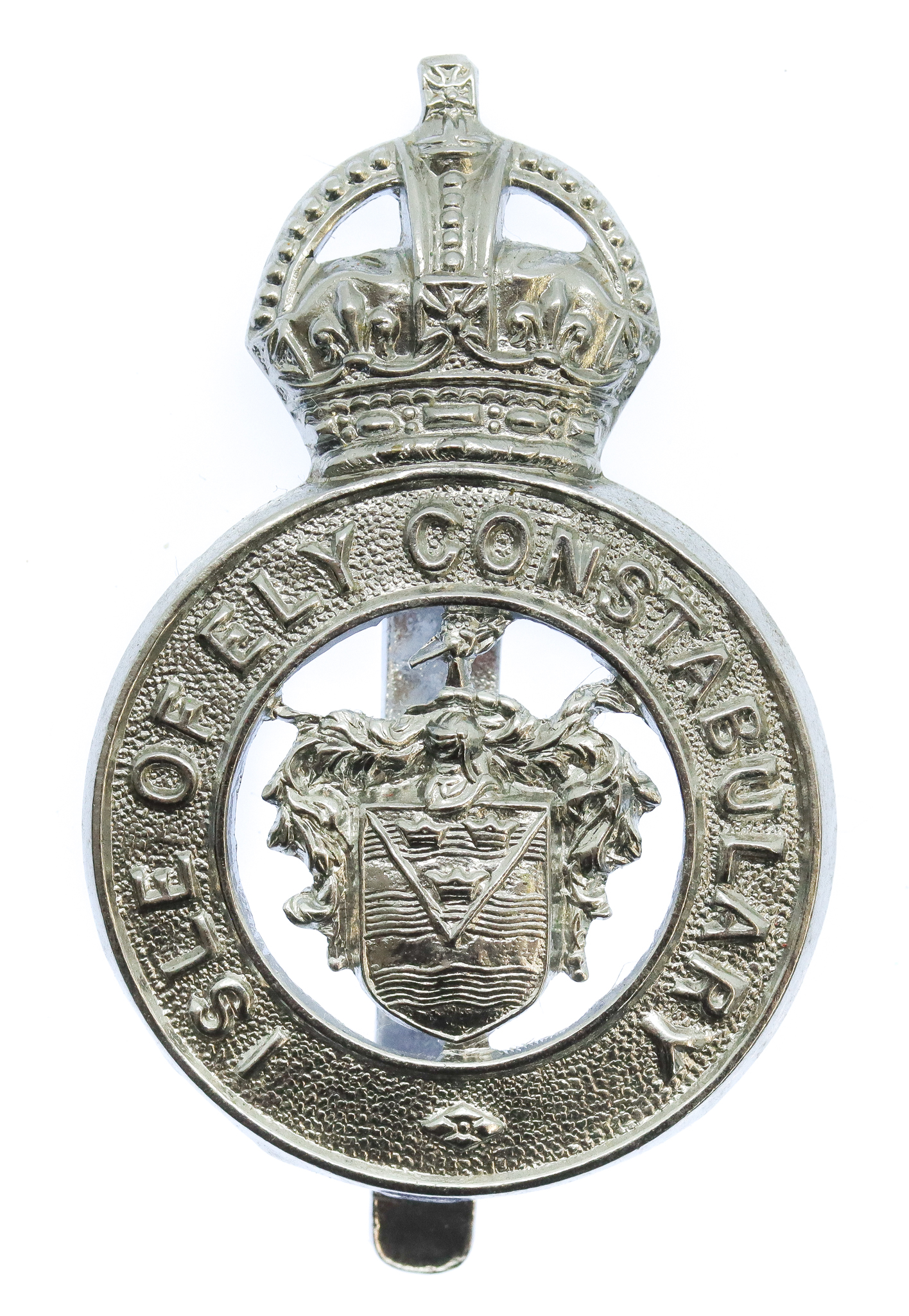 Isle of Ely Constabulary Cap Badge - King's Crown