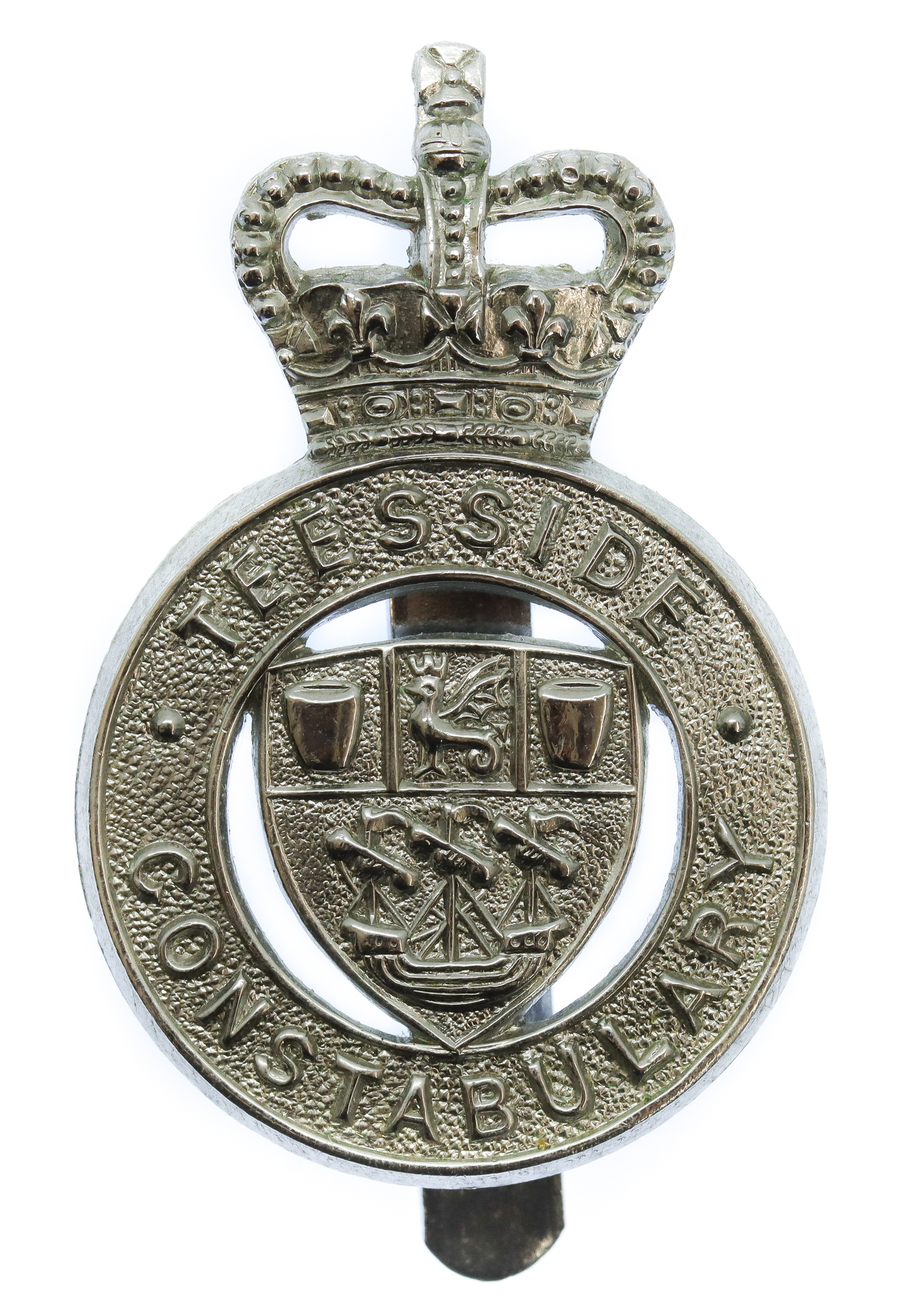 Teesside Constabulary Cap Badge - Queen's Crown