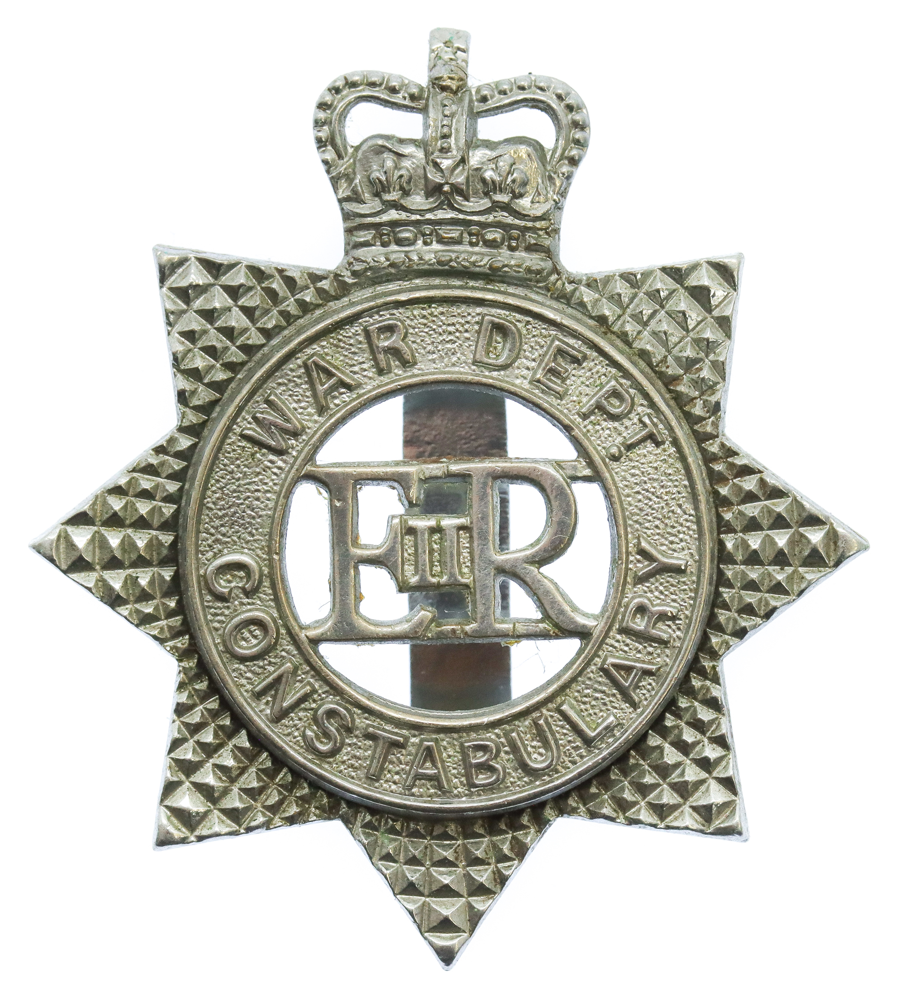 War Department Constabulary Star Cap Badge - Queen's Crown