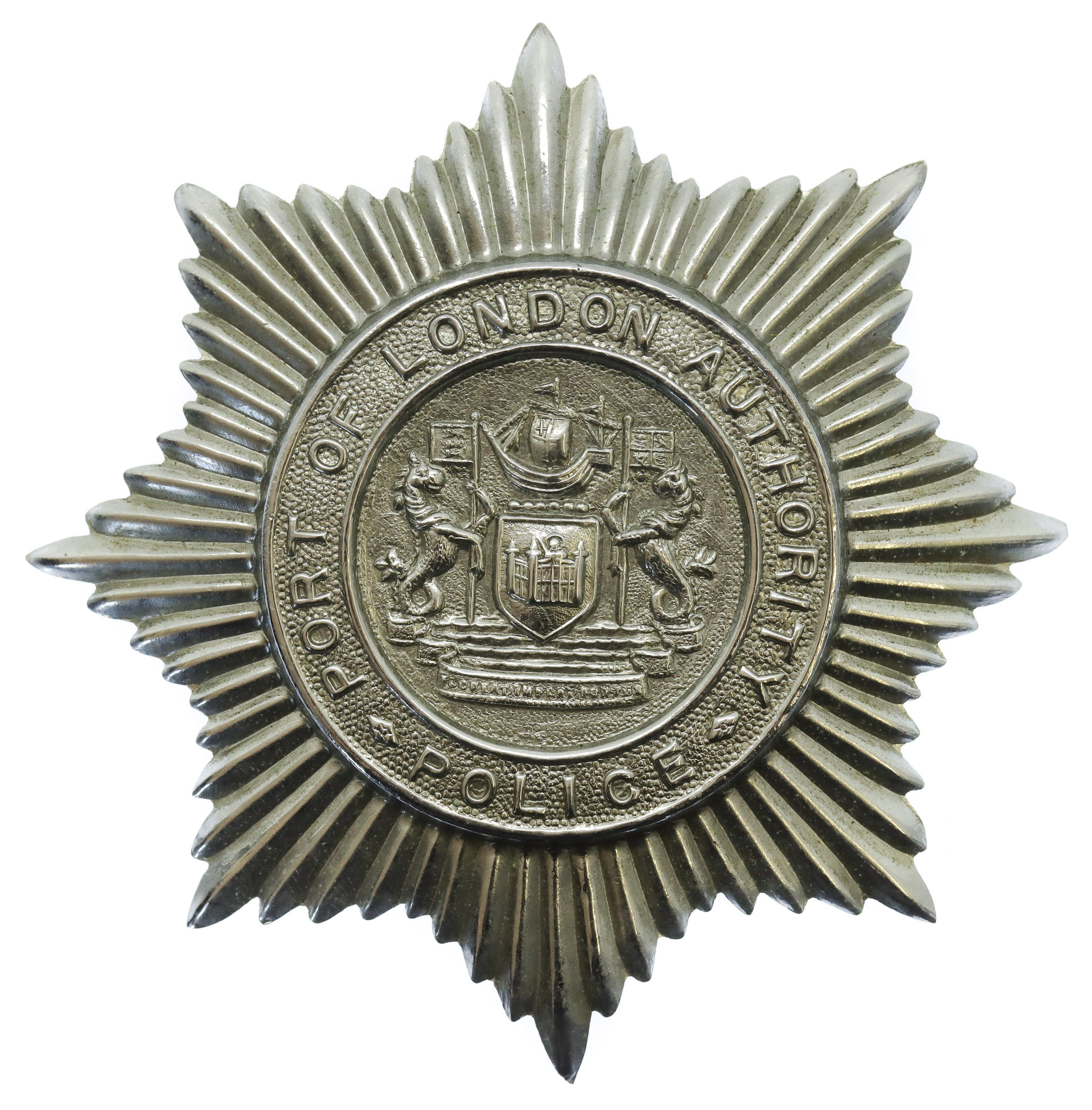Port of London Authority Police Star Helmet Plate