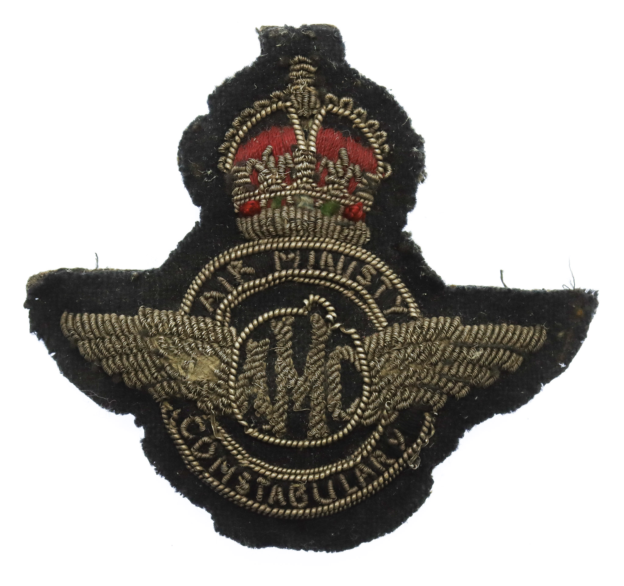 Air Ministry Constabulary Senior Officer's Bullion Cap Badge - King's Crown
