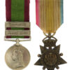 Afghanistan 1878-80 (2 Clasps - Ahmed Khel, Kandahar) and Kabul to Kandahar Star Medal Pair - Pte. F. Brown, 60th Regiment of Foot