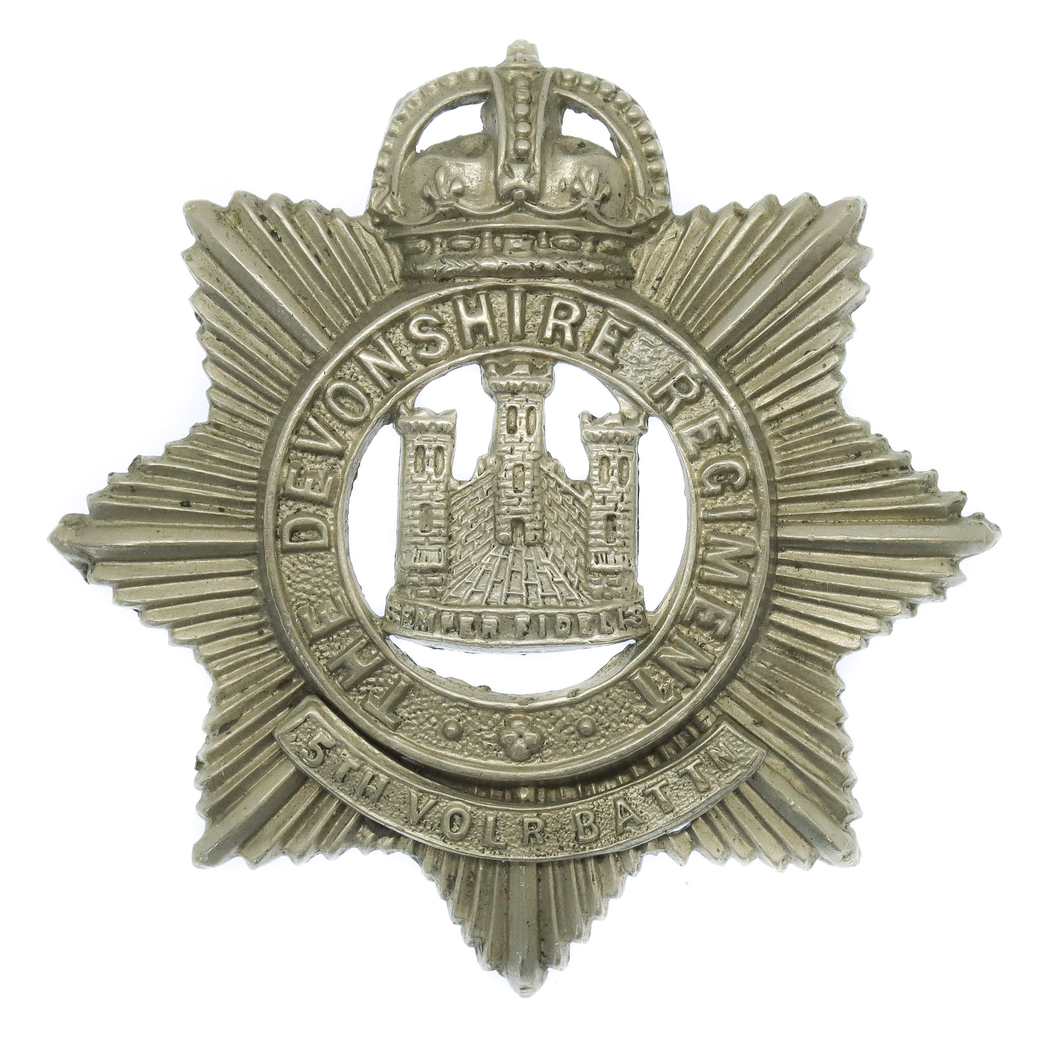 Edwardian 5th Volunteer Bn. Devonshire Regiment Cap Badge