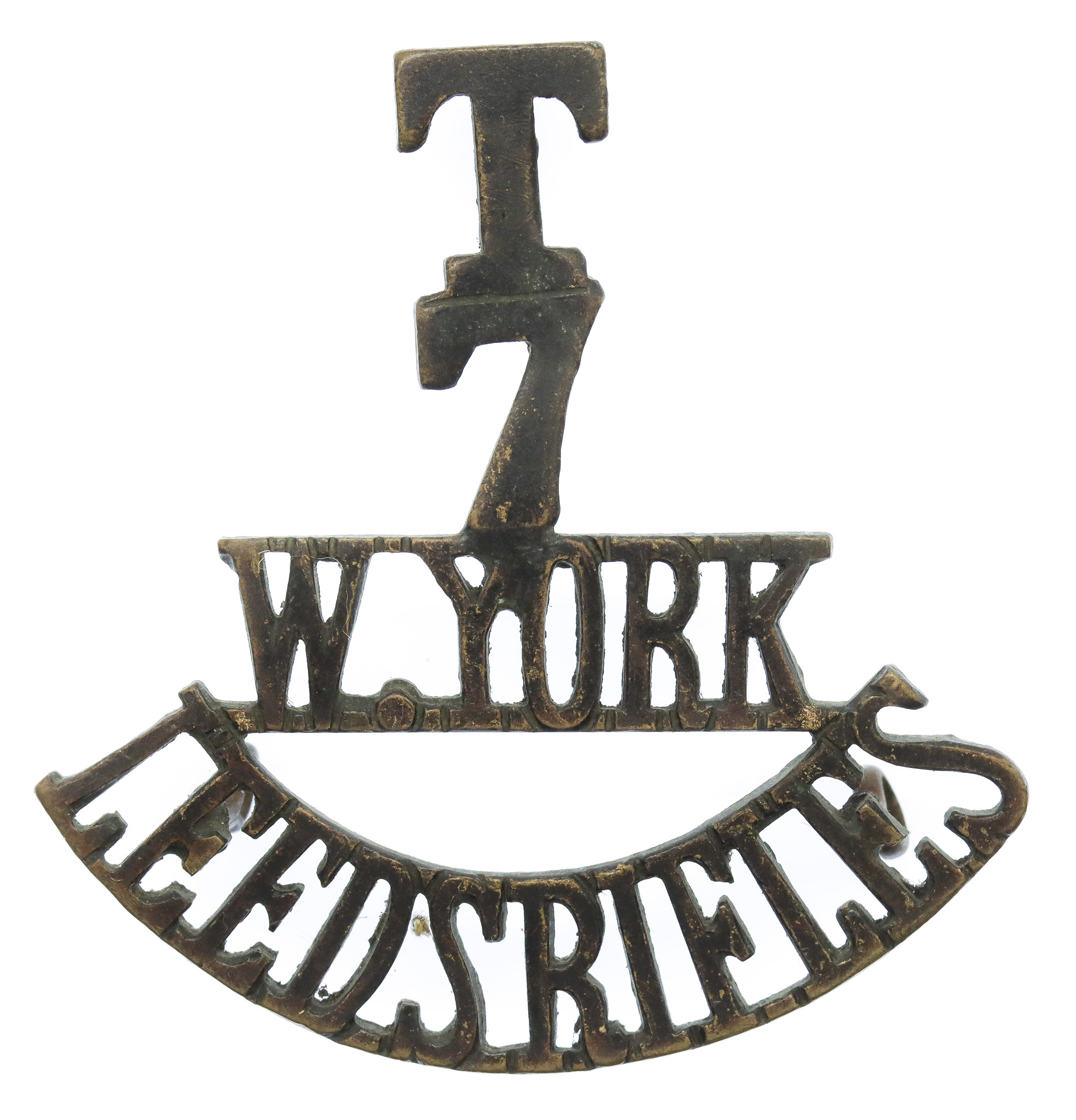 7th Territorial Bn. (Leeds Rifles) West Yorkshire Regiment (T/7/W.YORK/LEEDS RIFLES) Shoulder Title