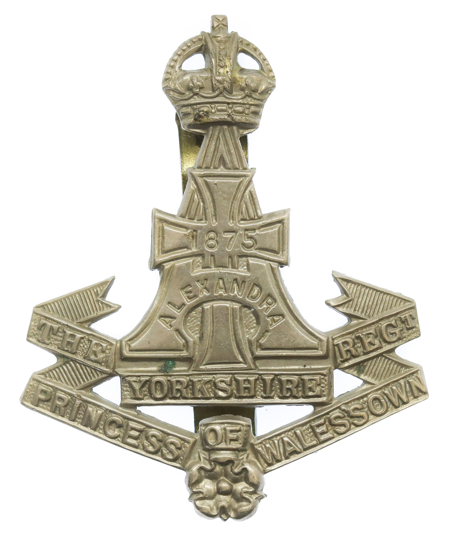 Yorkshire Regiment (Green Howards) Cap Badge - King's Crown