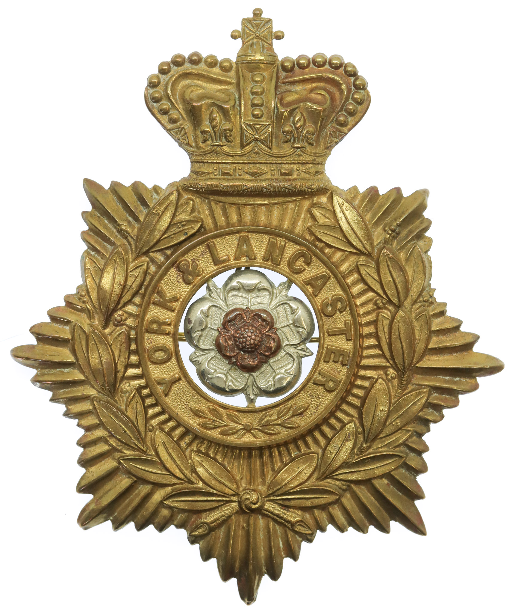 Victorian York & Lancaster Regiment Helmet Plate