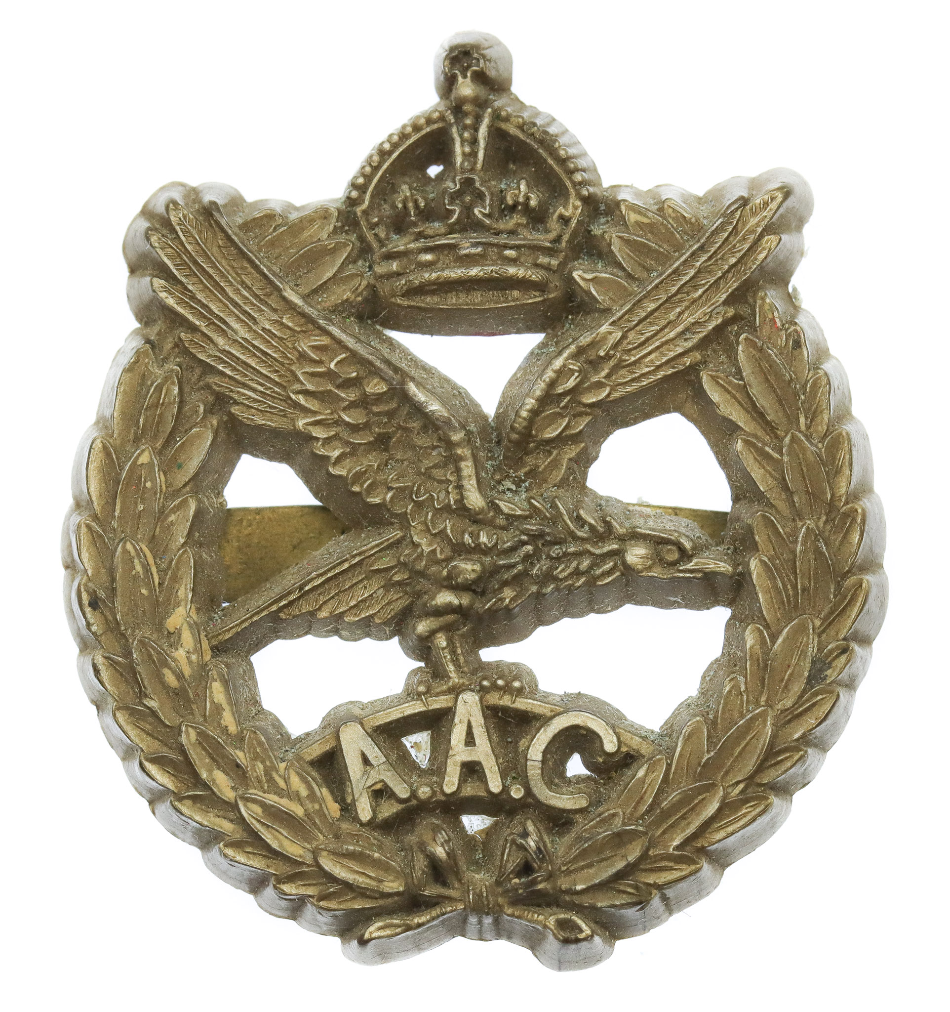 Army Air Corps WW2 Plastic Economy Cap Badge