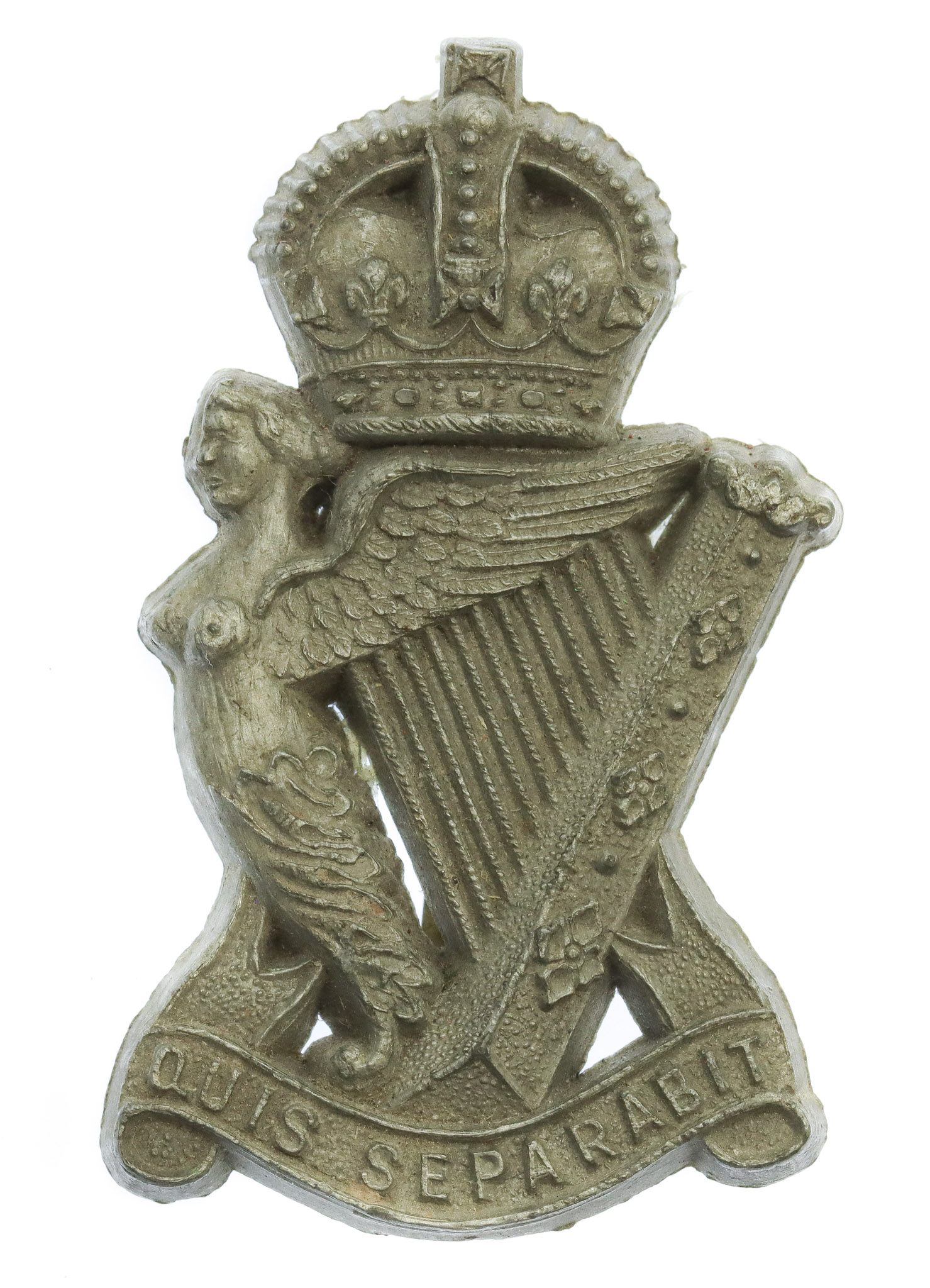 Royal Ulster Rifles WW2 Plastic Economy Cap Badge