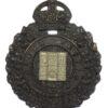 Isle of Wight Police Black Wreath Helmet Plate - King's Crown