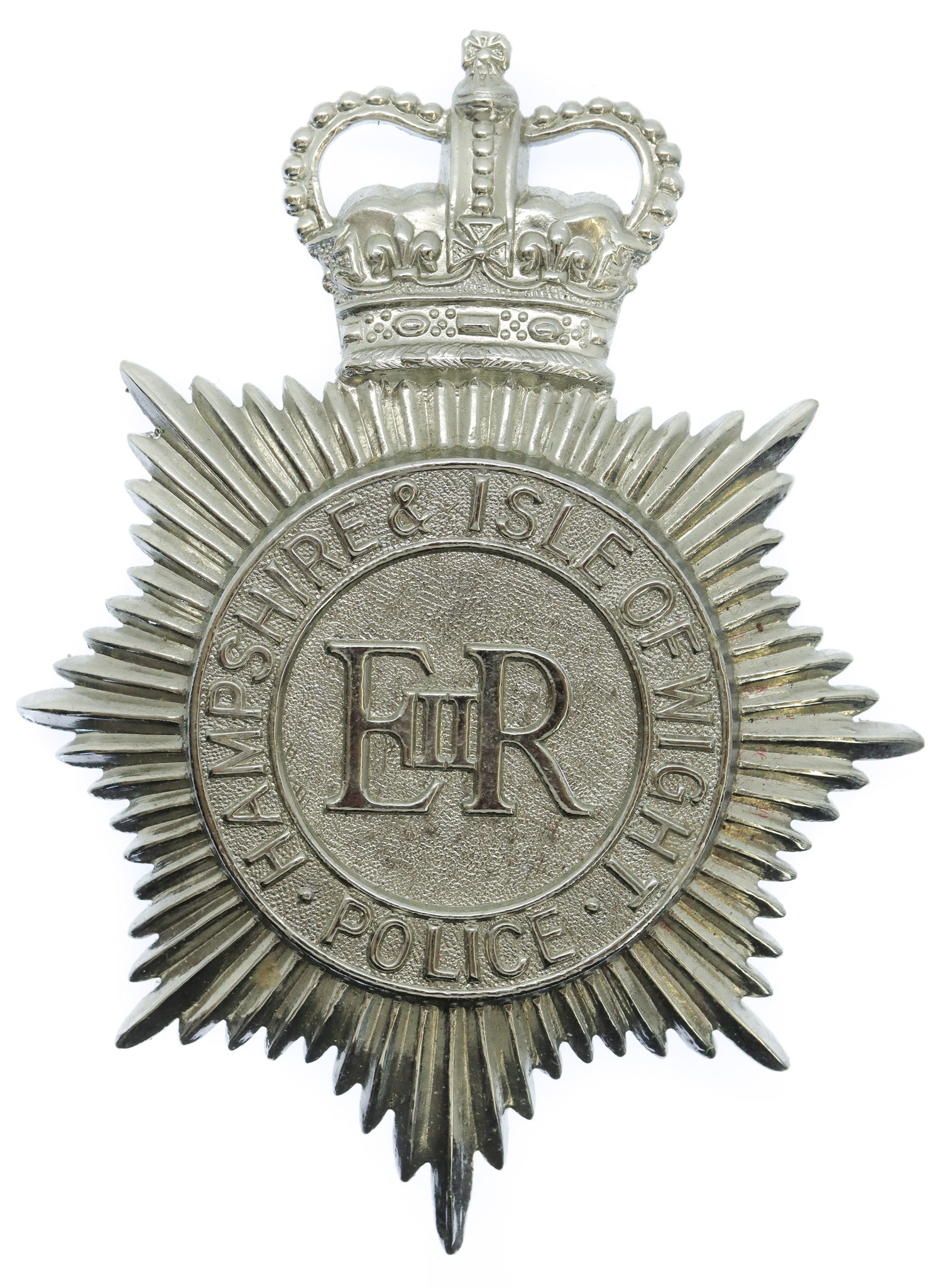 Hampshire & Isle of Wight Police Helmet Plate - Queen's Crown