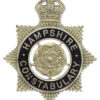 Hampshire Constabulary Senior Officer's Silver & Enamel Cap Badge - King's Crown