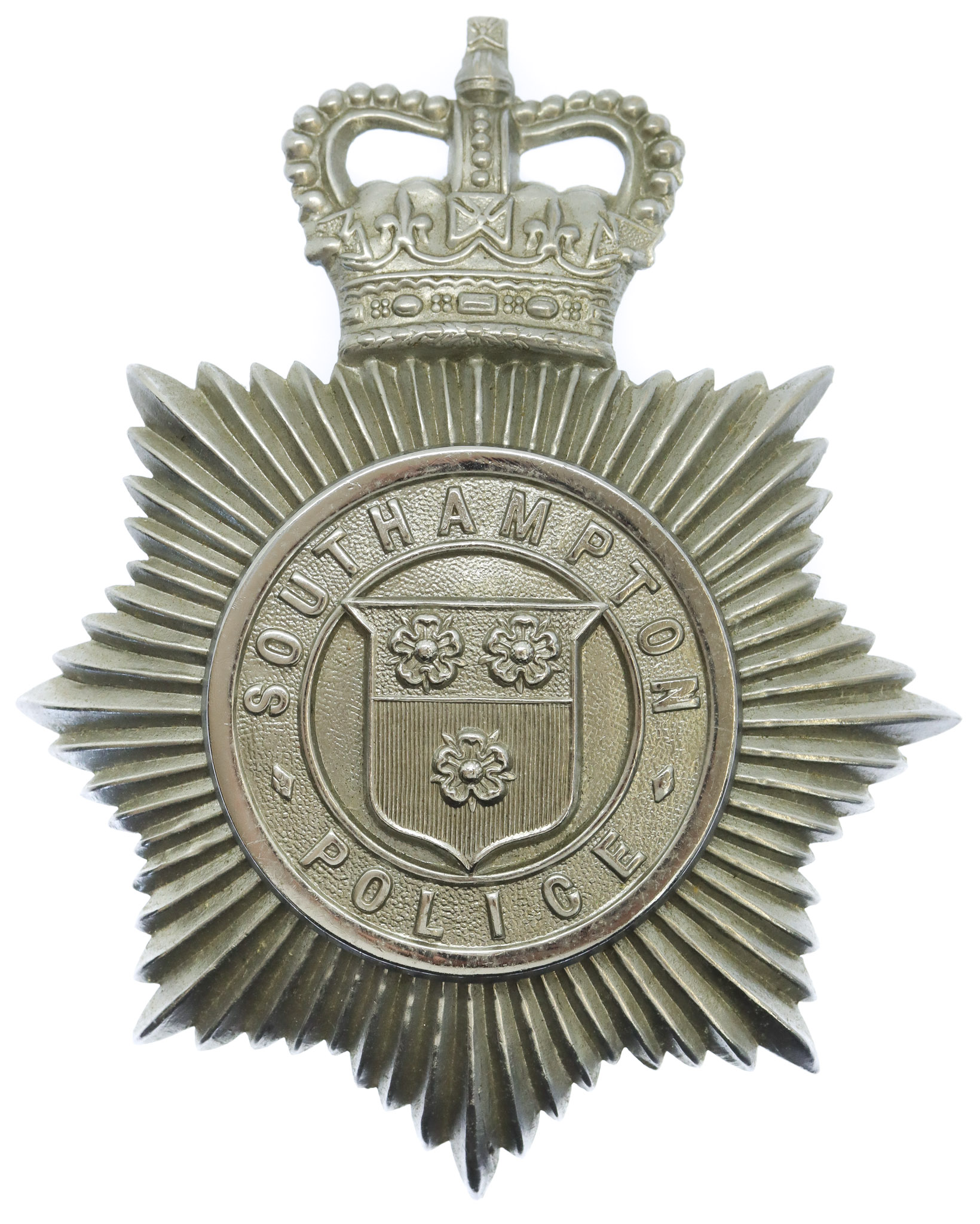 Southampton Police Helmet Plate - Queen's Crown