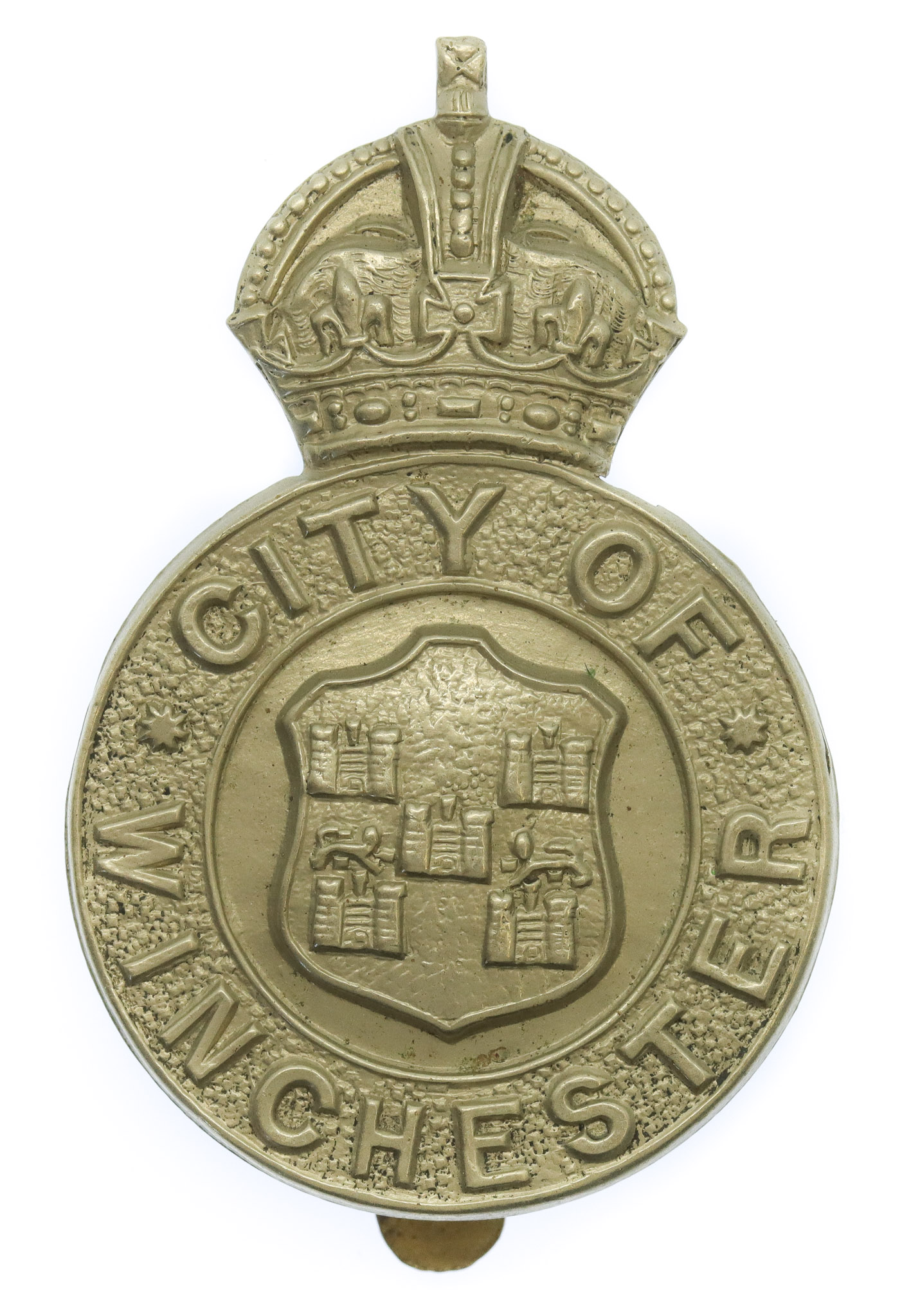 Winchester City Police Cap Badge - King's Crown