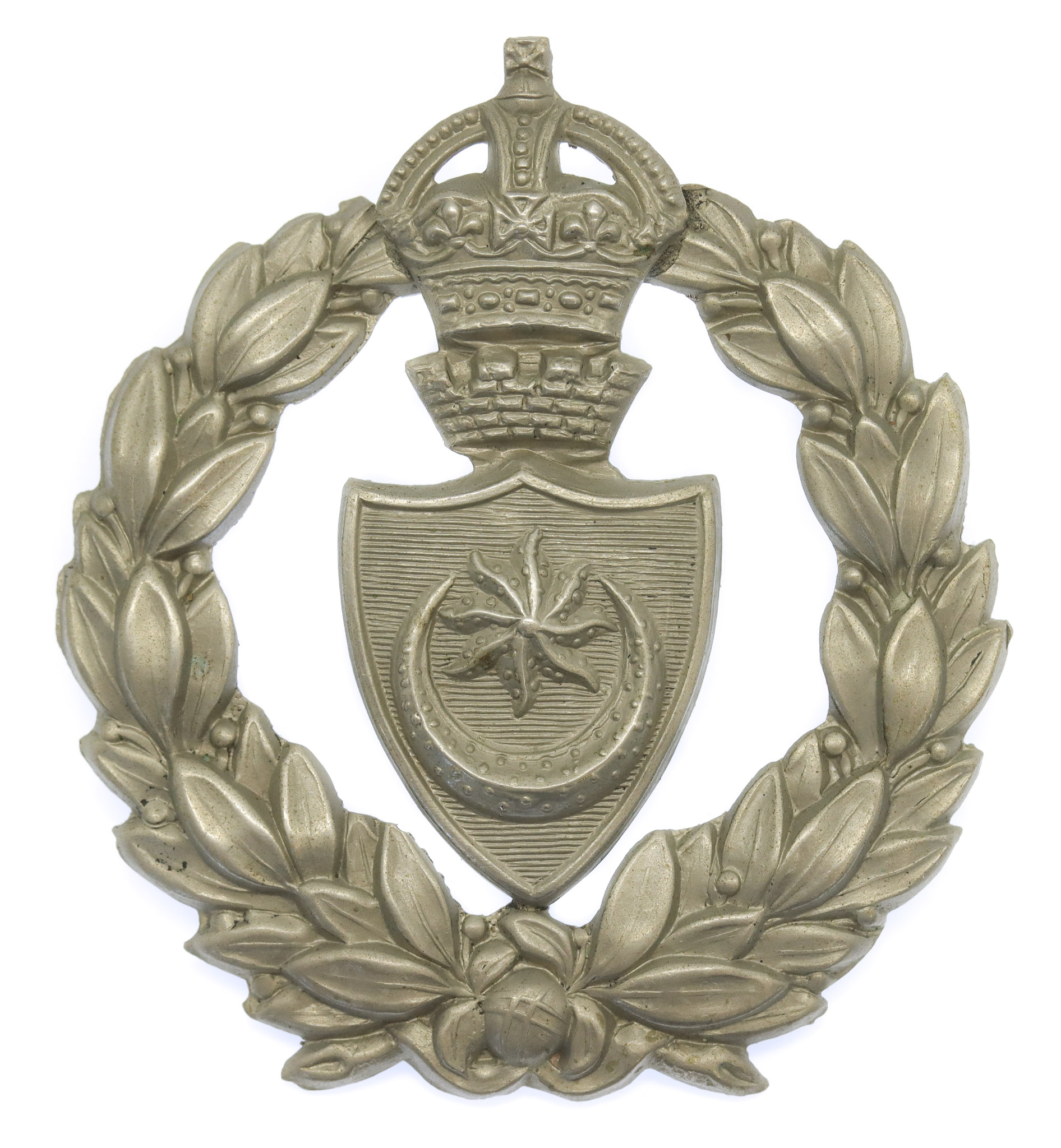 Portsmouth City Police Wreath Cap Badge - King's Crown 