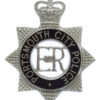 Portsmouth City Police Senior Officer's Enamelled Cap Badge - Queen's Crown