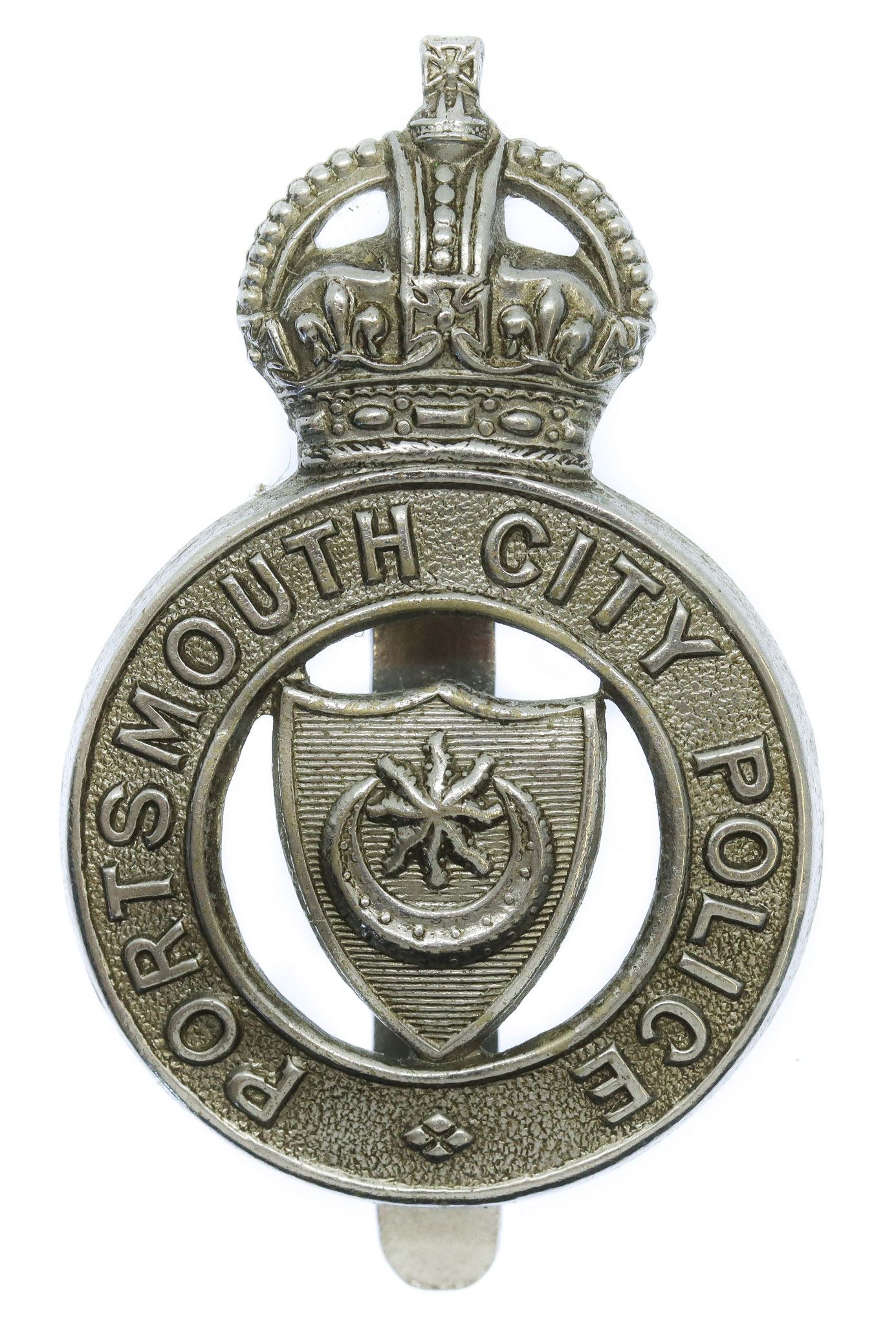Portsmouth City Police Cap Badge - King's Crown