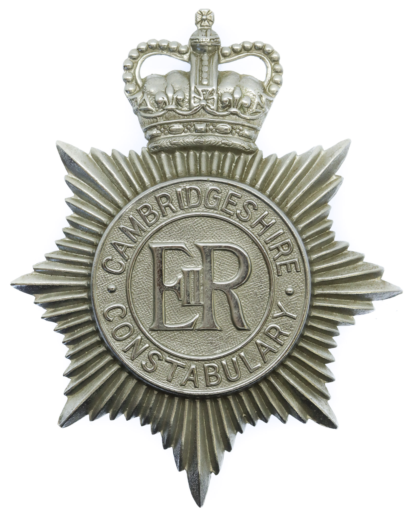 Cambridgeshire Constabulary Helmet Plate - Queen's Crown
