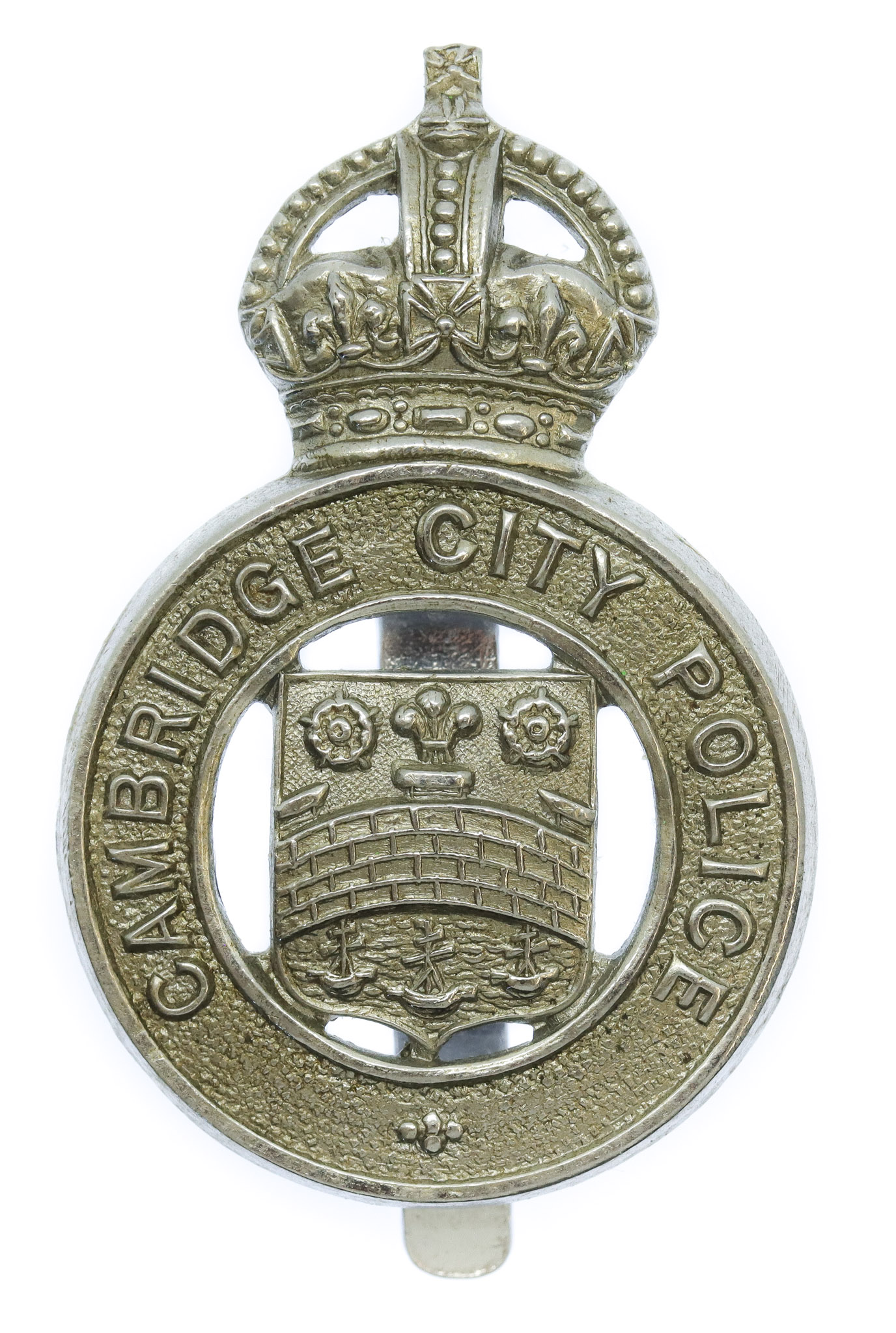 Cambridge City Police Cap Badge - King's Crown