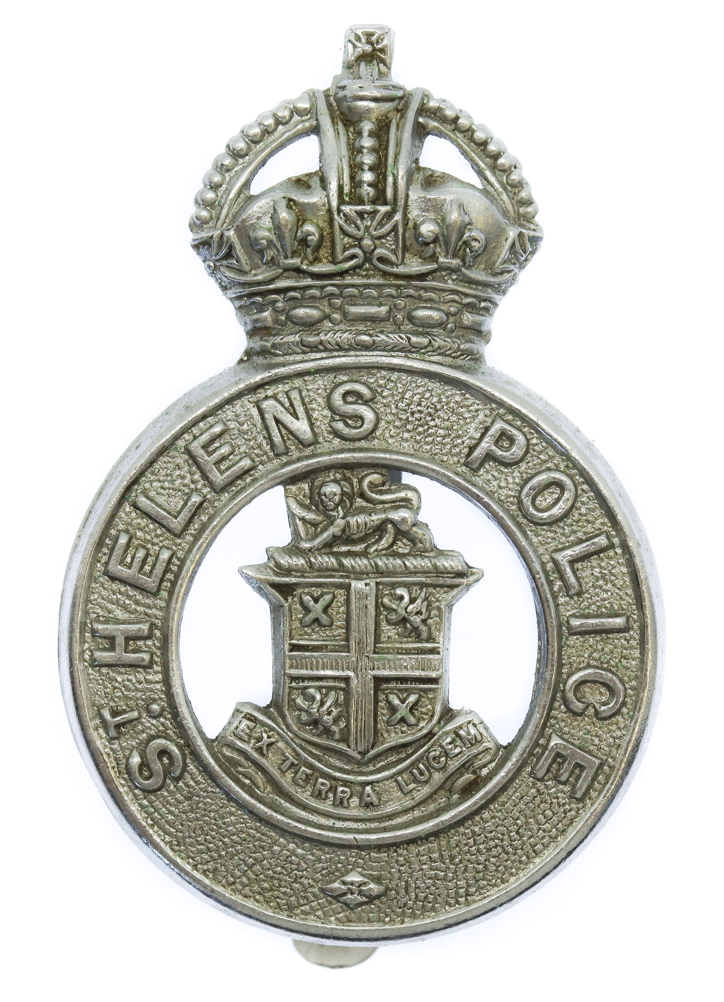 St Helen's Police Cap Badge - King's Crown