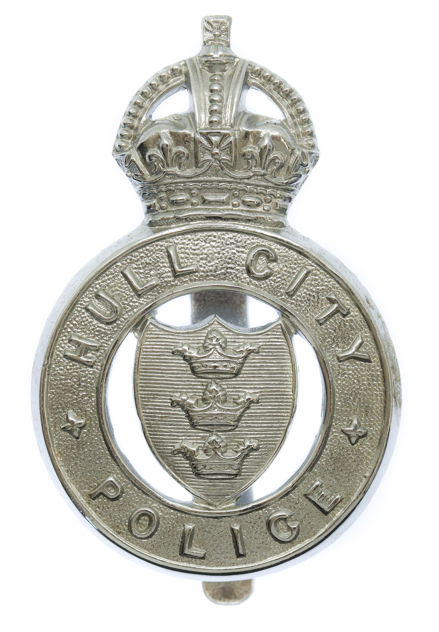 Hull City Police Cap Badge - King's Crown