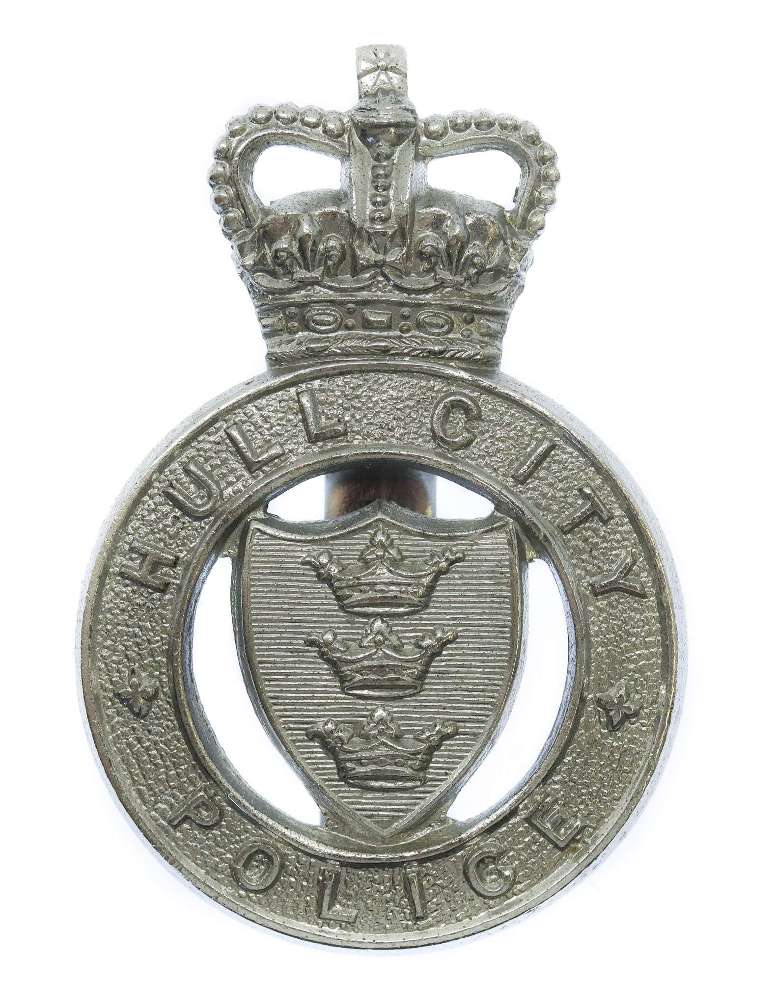 Hull City Police Cap Badge - Queen's Crown 