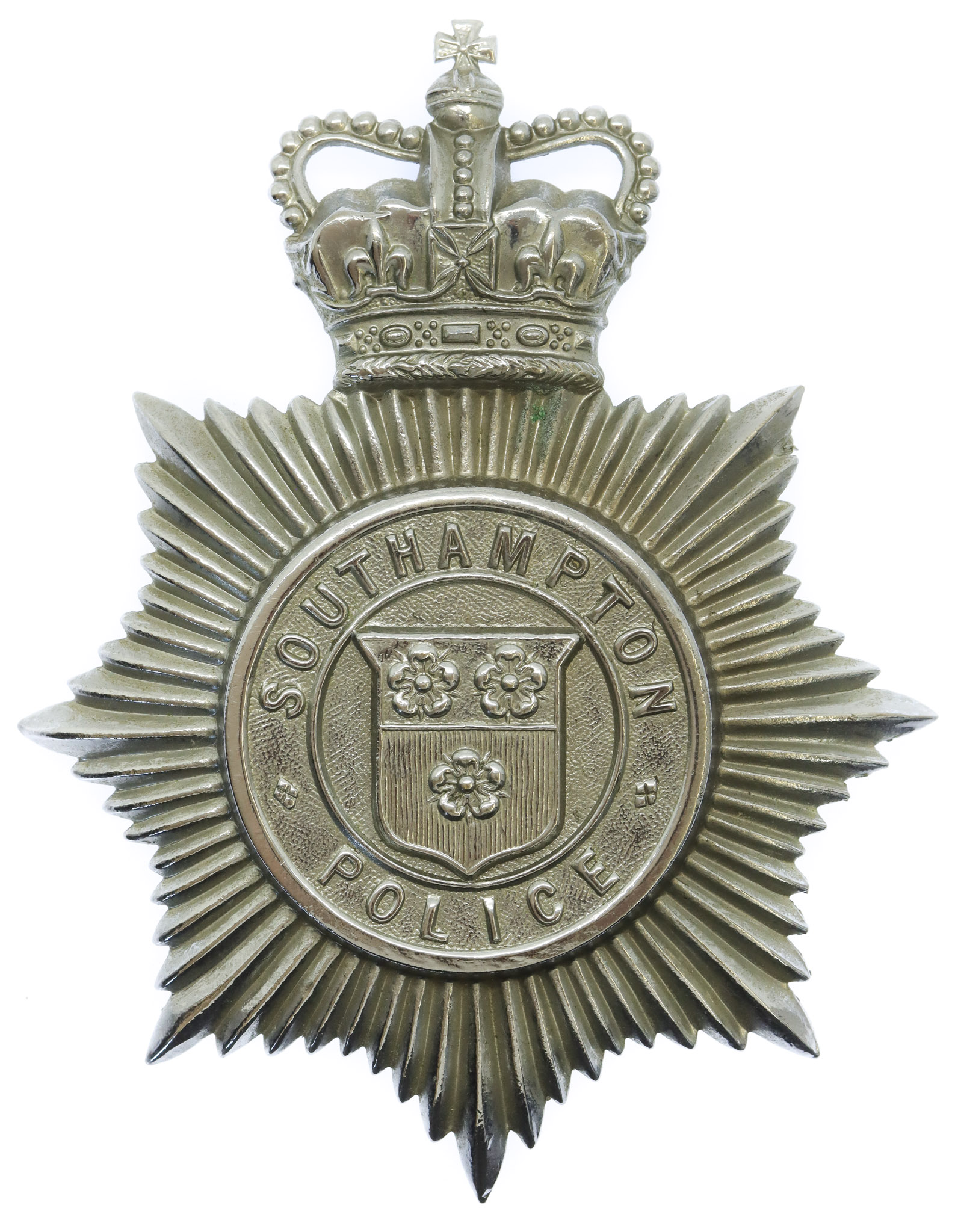 Southampton Police Helmet Plate - Queen's Crown