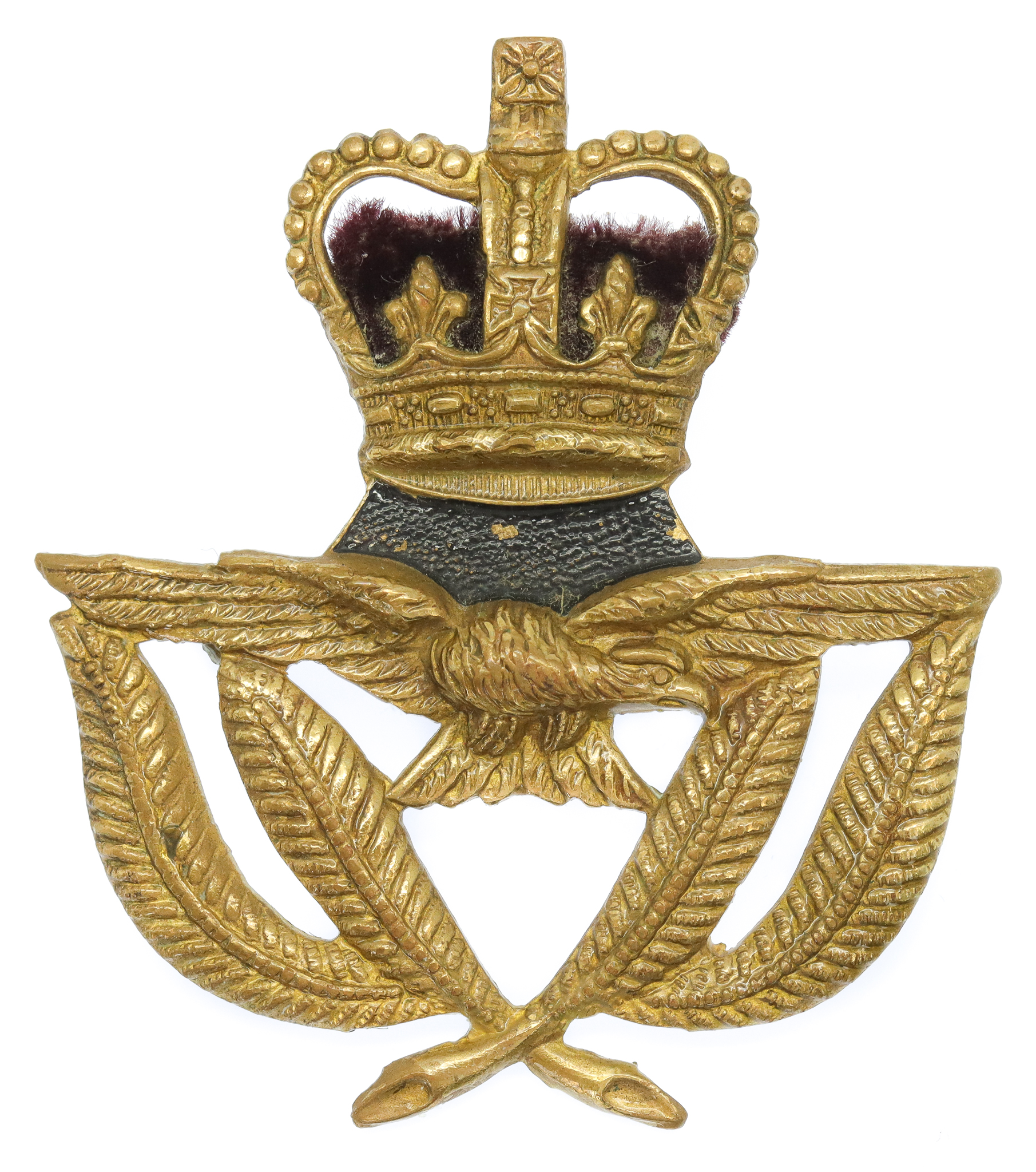 Royal Air Force (R.A.F.) Warrant Officer's Cap Badge - Queen's Crown