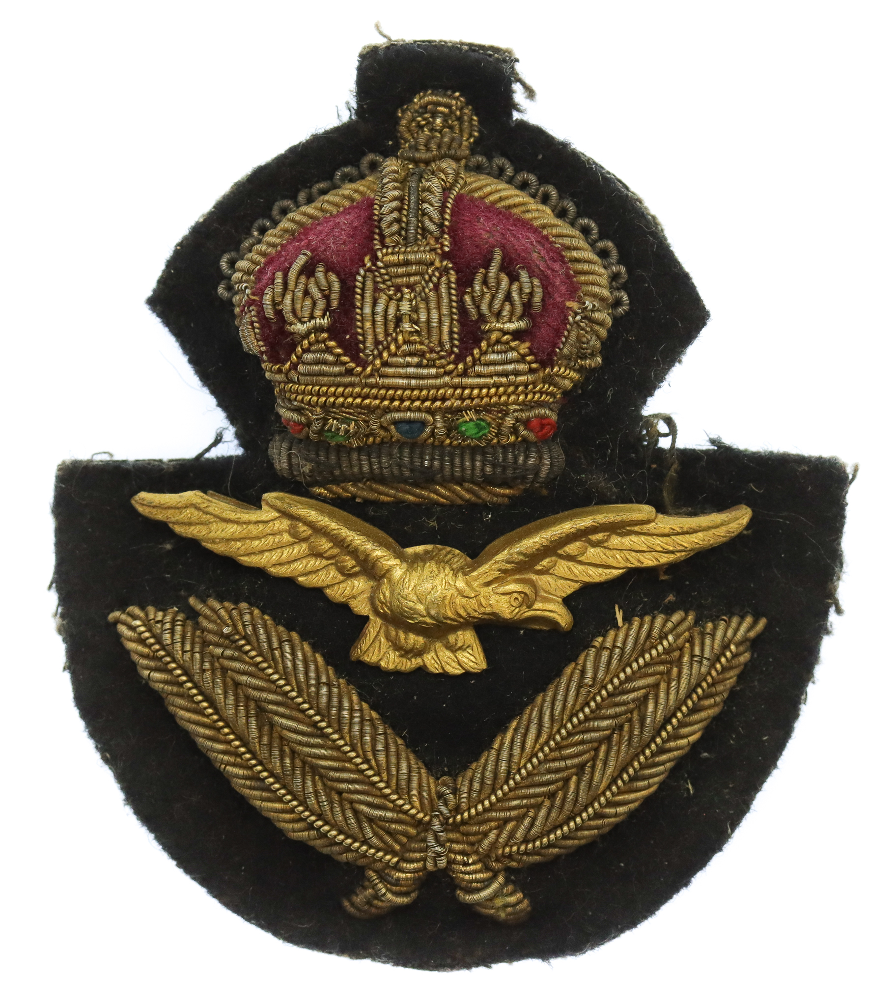 Royal Air Force (R.A.F.) Officer's Cap Badge - King's Crown