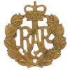 Royal Air Force (R.A.F.) Brass Cap Badge - Queen's Crown