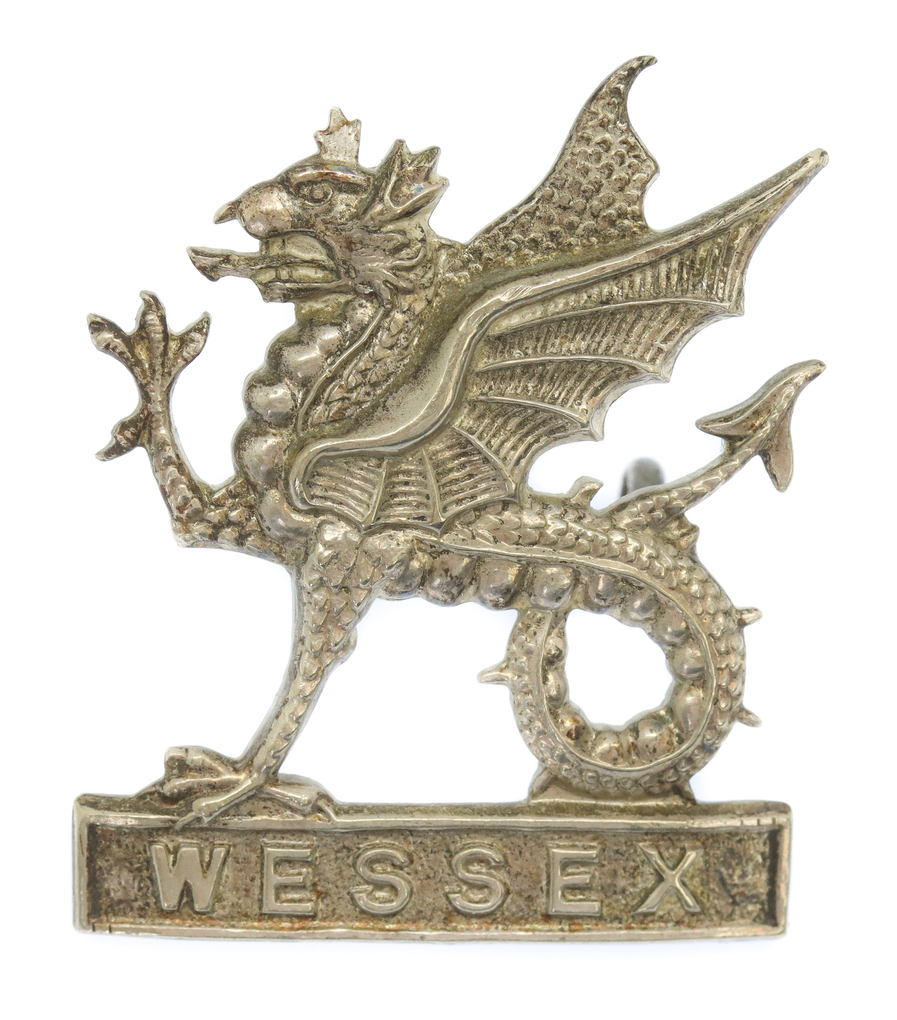 Wessex Brigade Officer's Silvered Cap Badge
