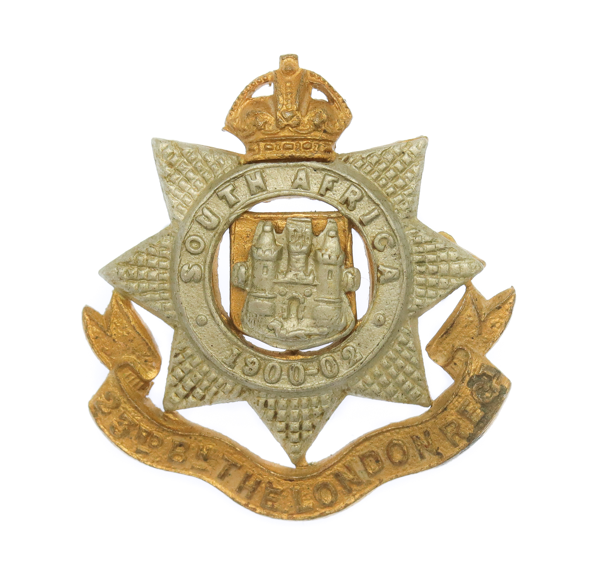 23rd Bn. London Regiment Collar Badge - King's Crown