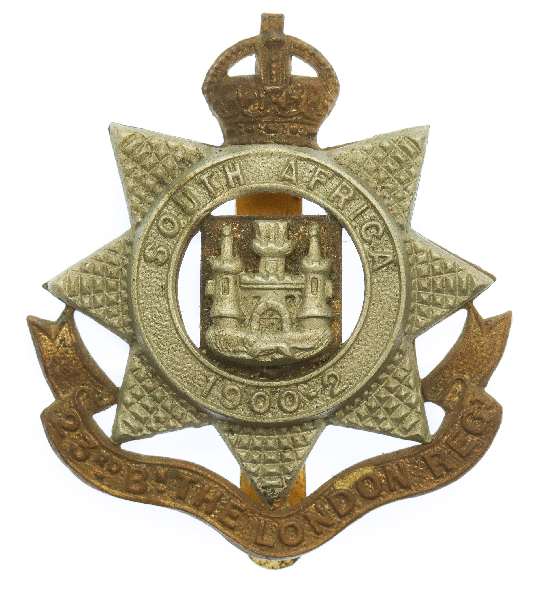 23rd Battalion London Regiment Cap Badge - King's Crown