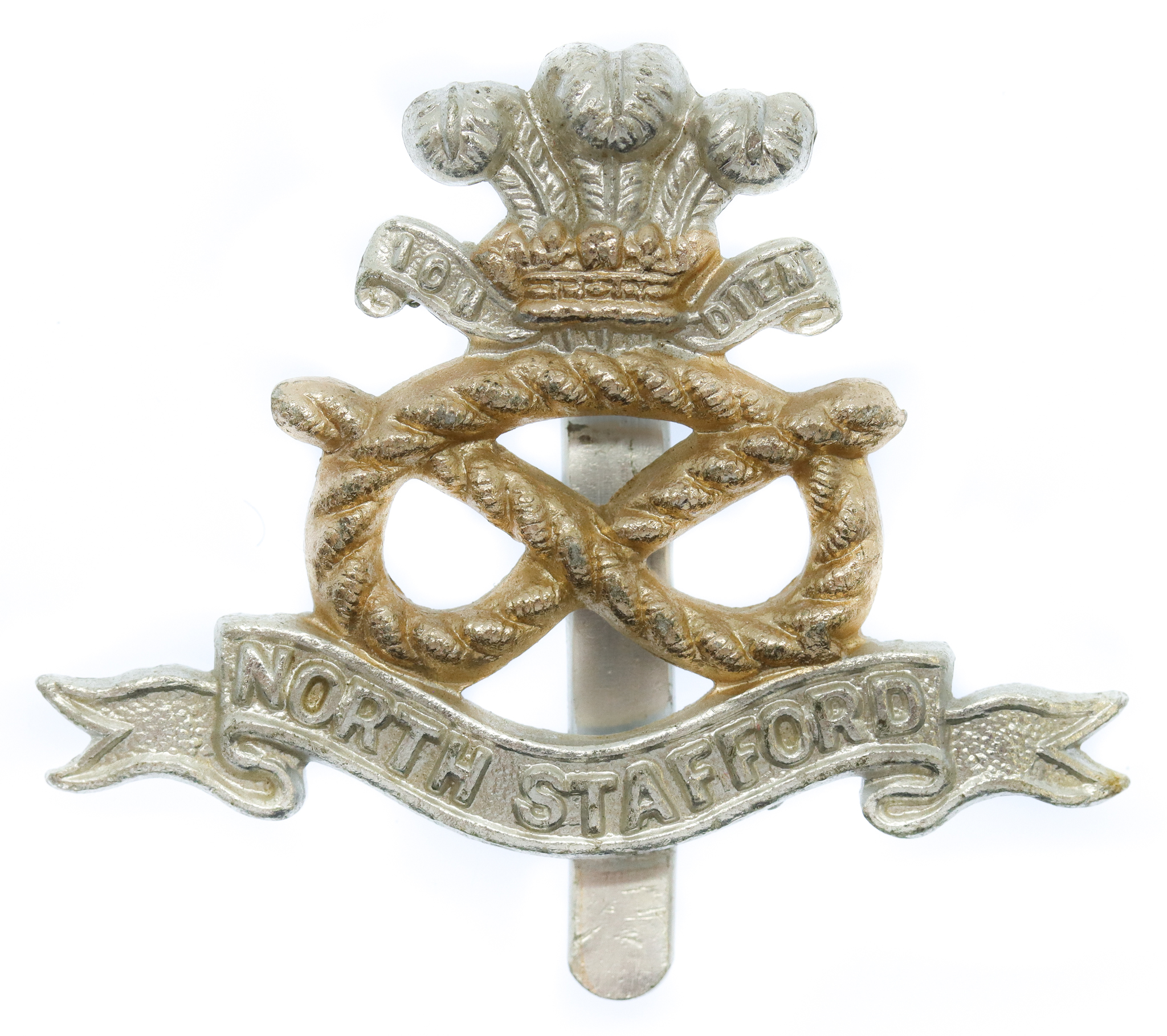 North Staffordshire Regiment Anodised (Staybrite) Cap Badge