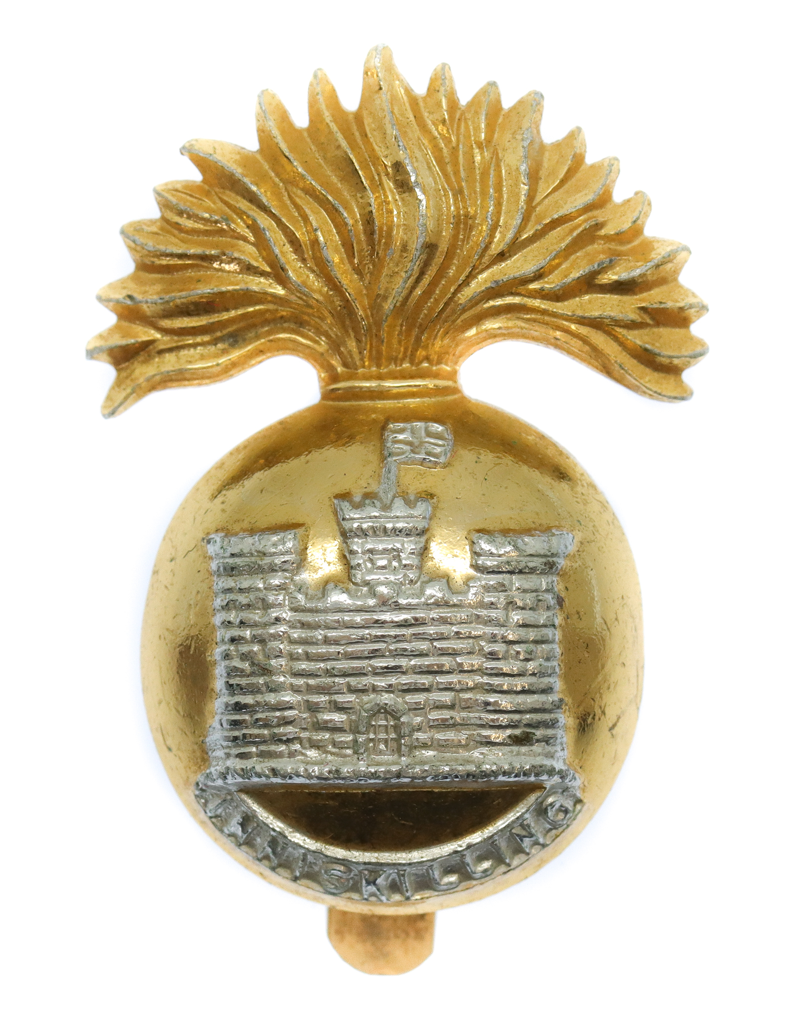 Royal Inniskilling Fusiliers Anodised (Staybrite) Cap Badge
