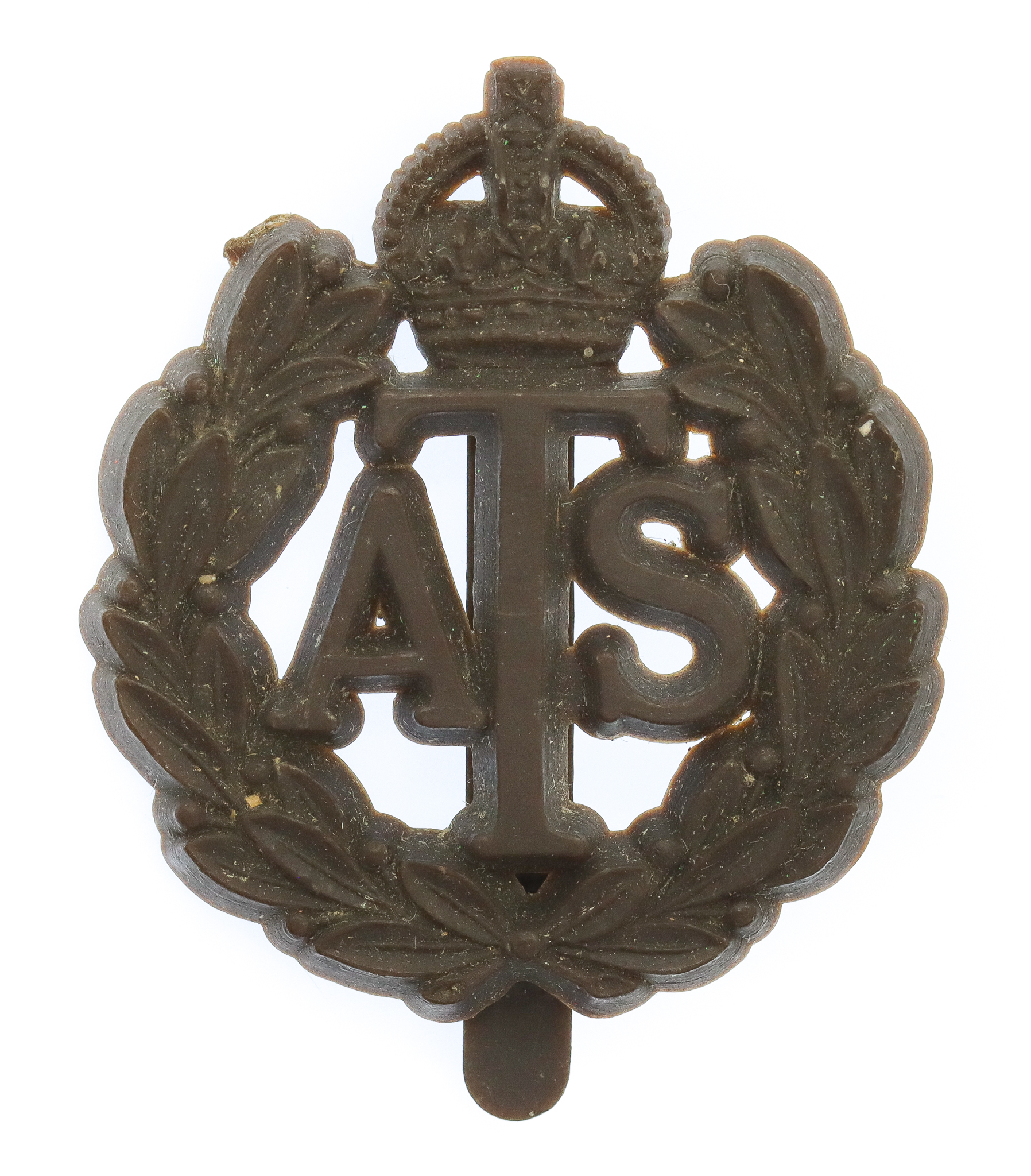 Auxiliary Territorial Service (A.T.S.) Plastic Economy Cap Badge