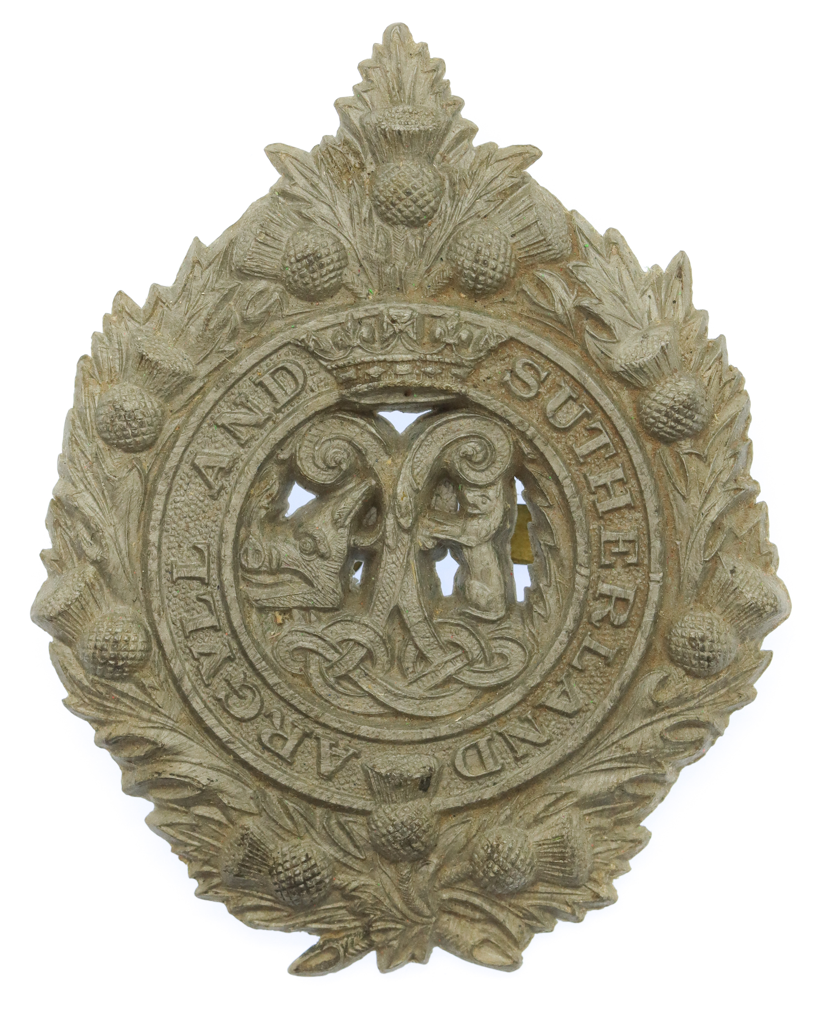 Argyll & Sutherland Highlanders WW2 Plastic Economy Cap Badge