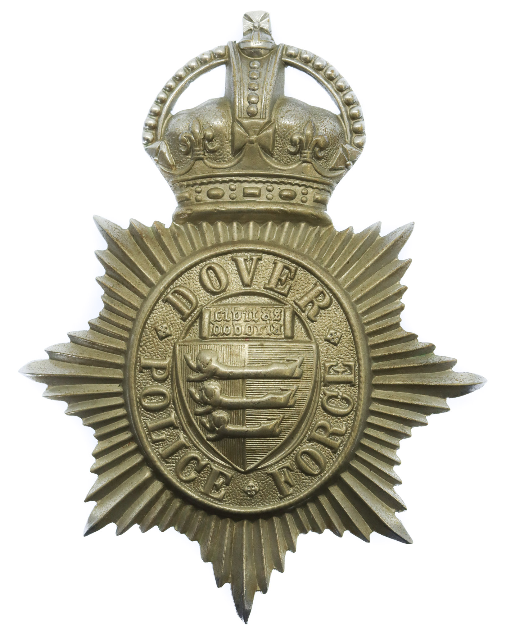 Dover Police Force Helmet Plate - King's Crown